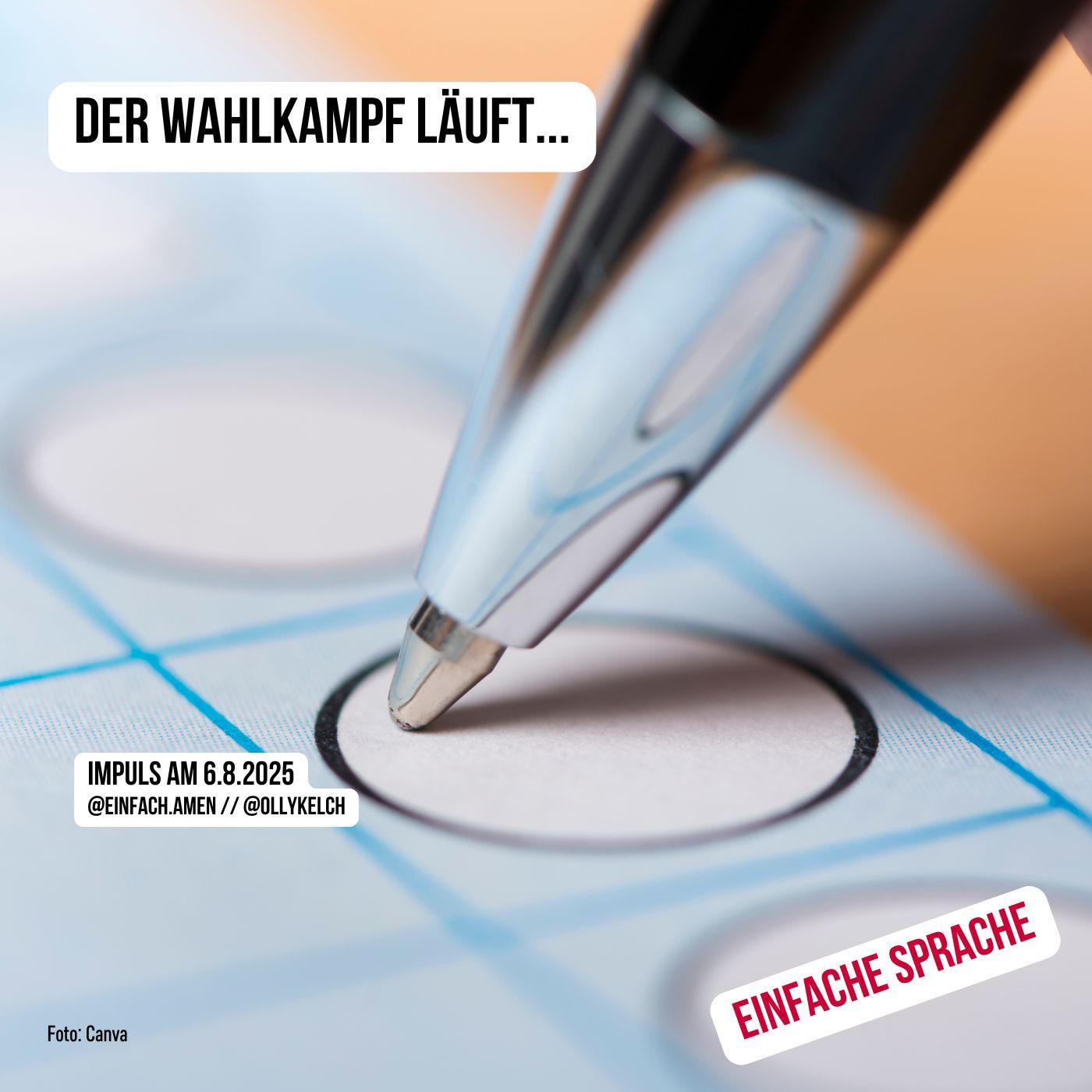 Der Wahlkampf läuft (6.8.2025)