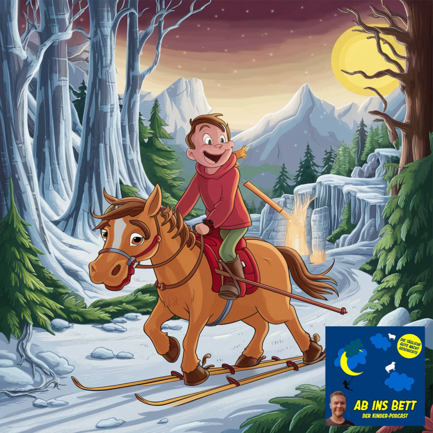 #1307 Konrad und das Pferd mit den Skien
