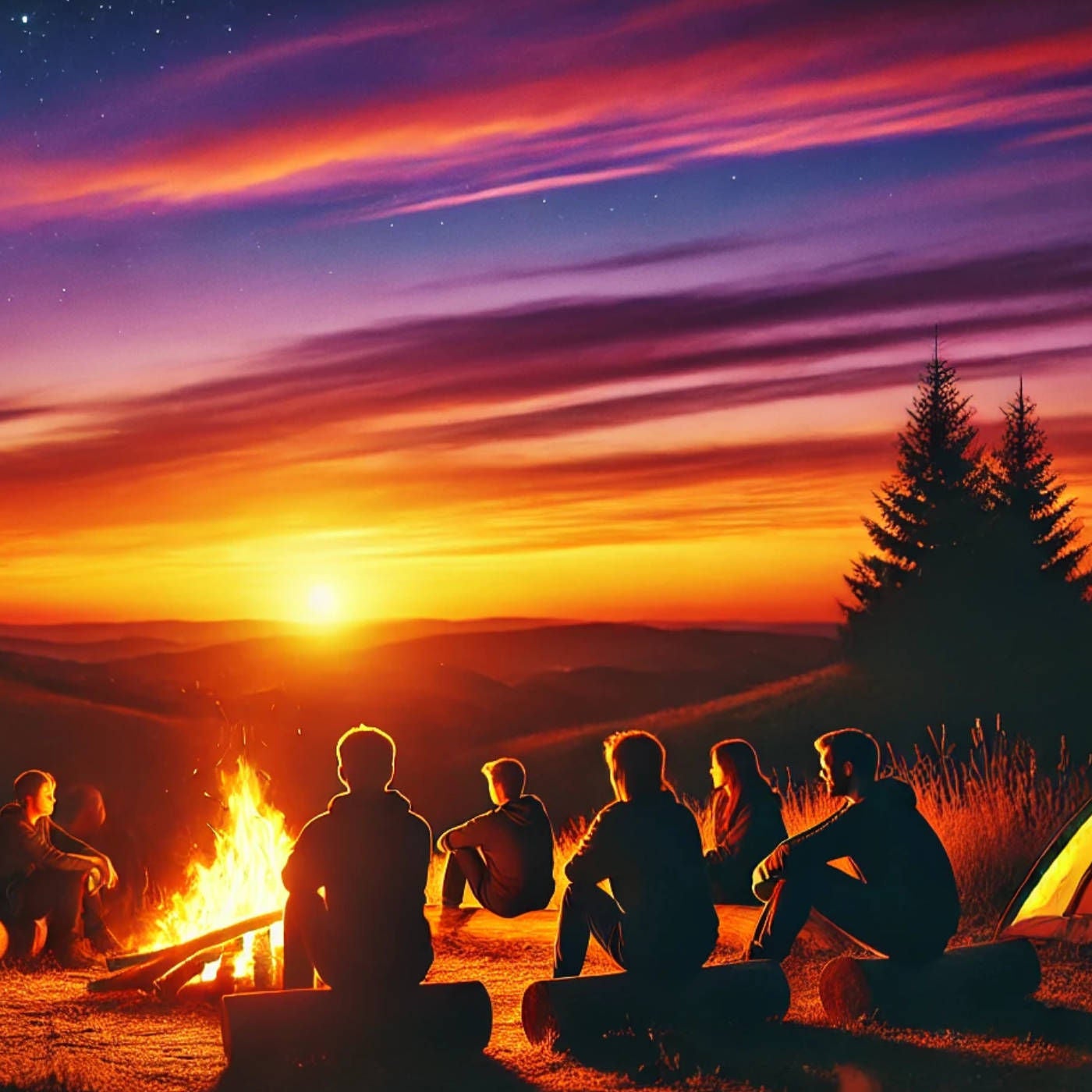 Sa, 18.04. Entspannt einschlafen - Sonnenuntergang am Lagerfeuer