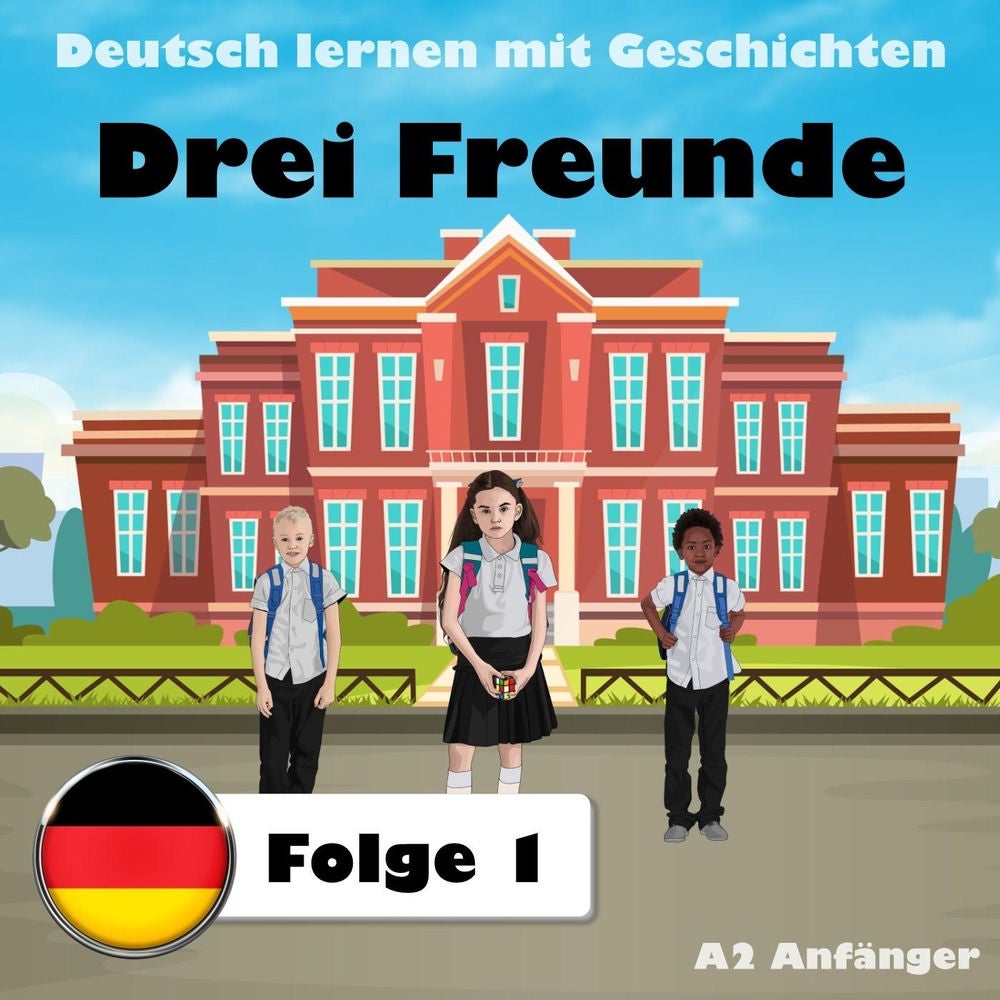 Deutsch lernen mit Geschichten: Drei Freunde, Folge 1 (A2 Anfänger)