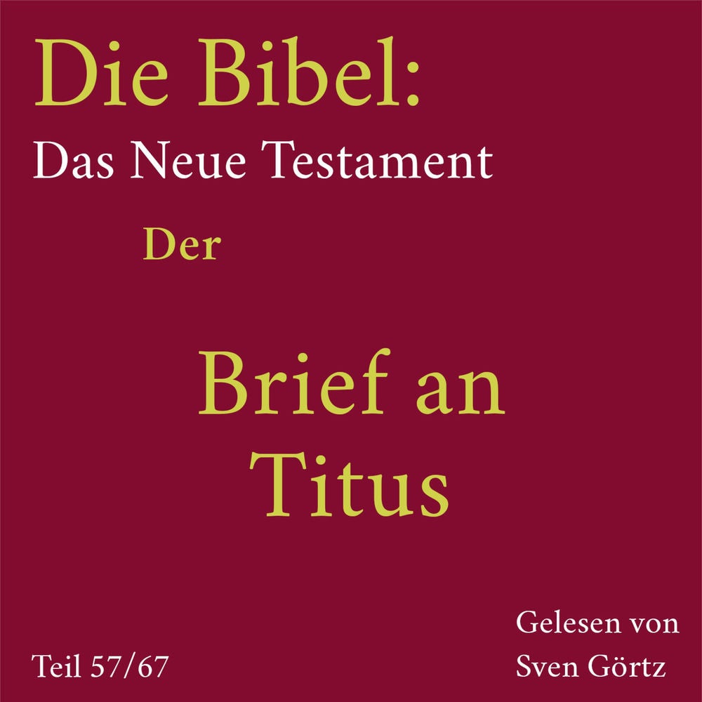 Die Bibel – Das Neue Testament: Der Brief an Titus
