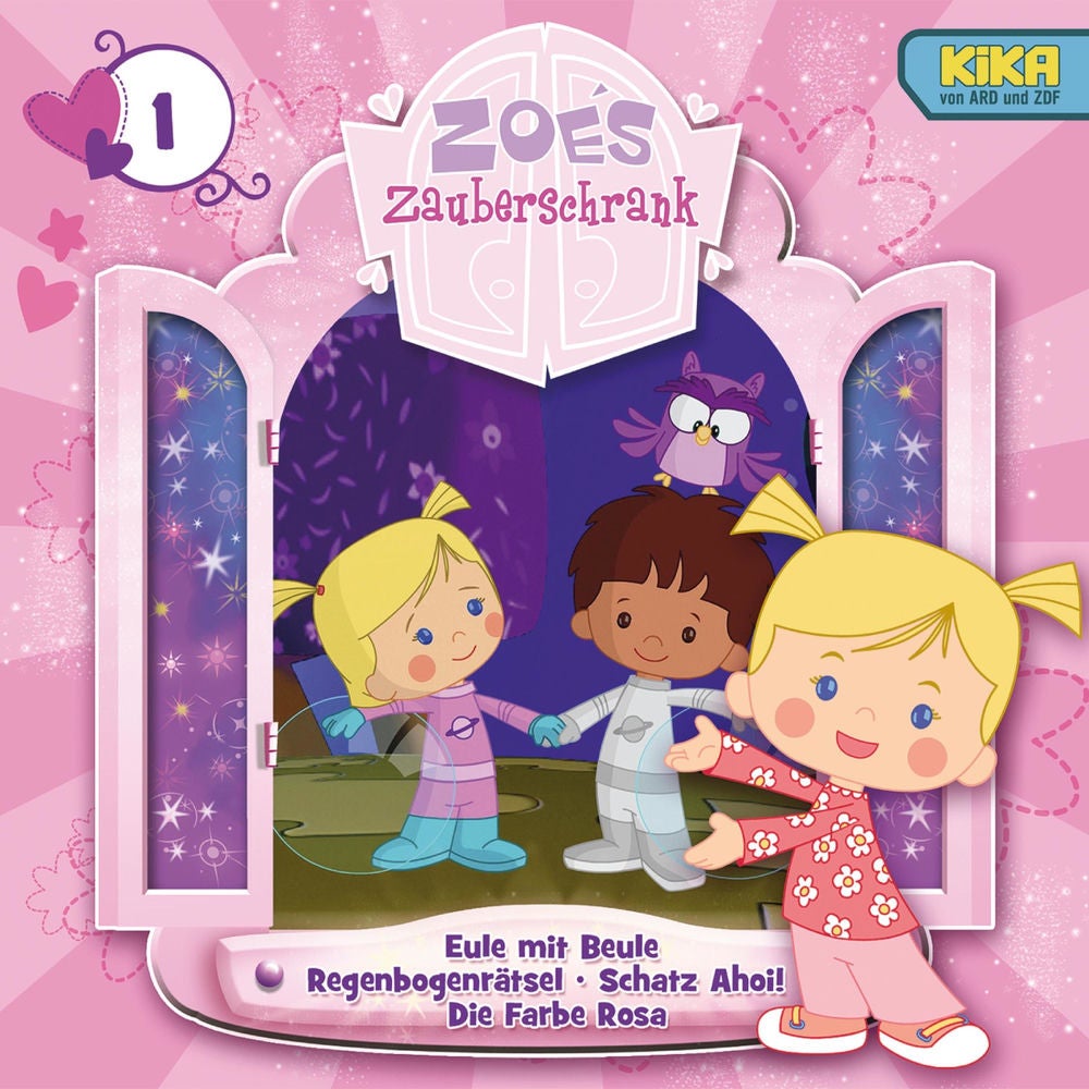 01: Eule mit Beule / Regenbogenrätsel / Schatz Ahoi! / Die Farbe Rosa