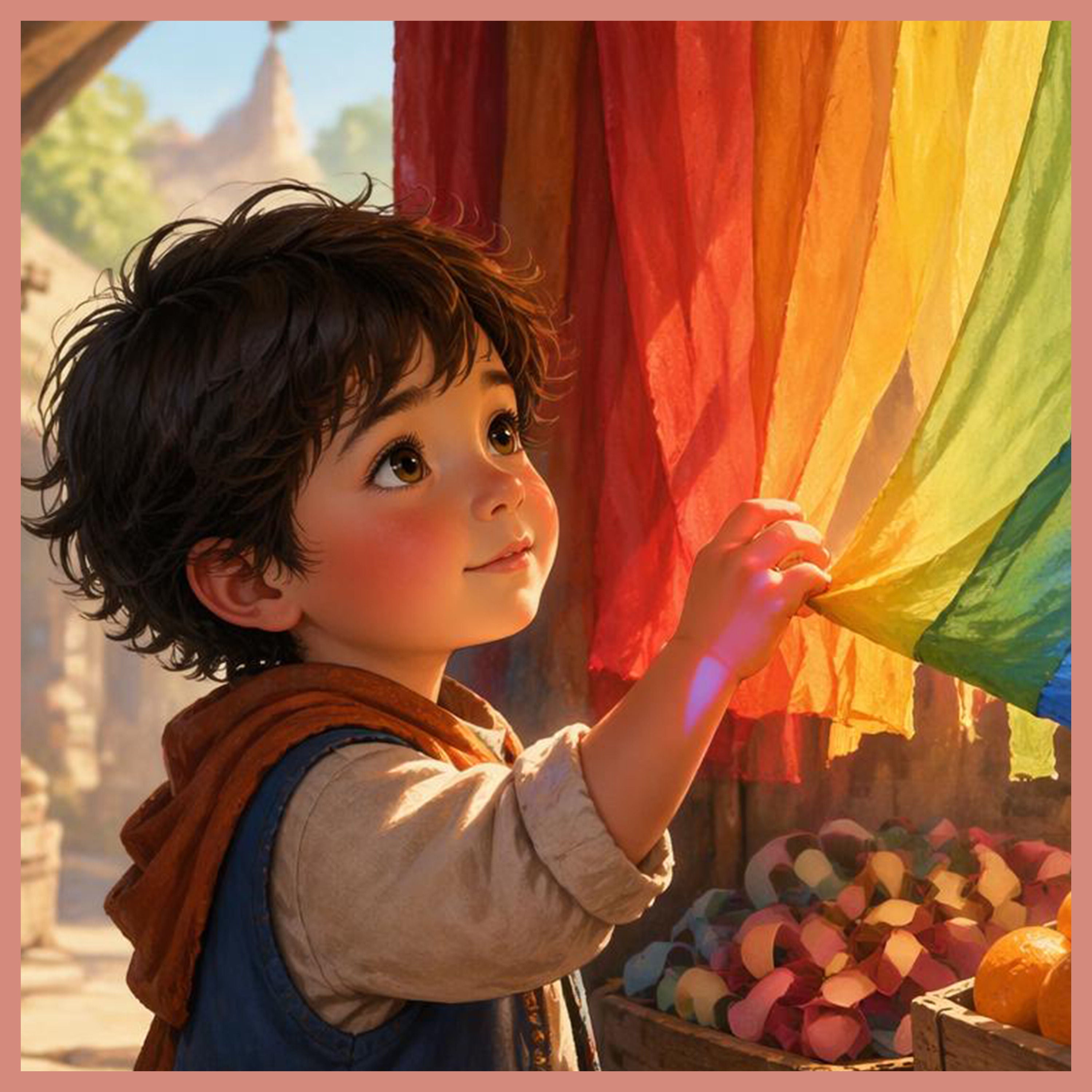 Der Regenbogenmarkt – Fantasiereise für Kinder zum Malen