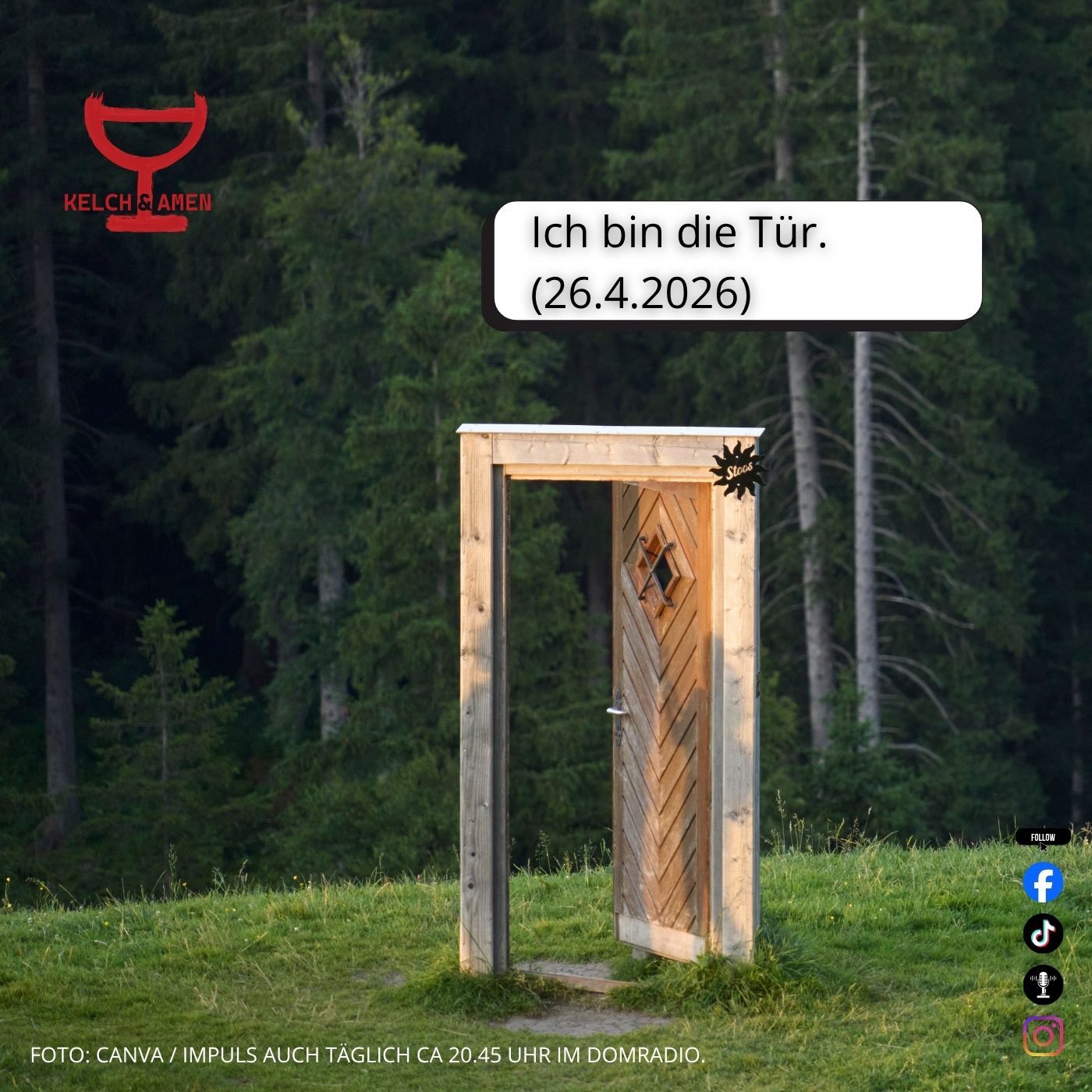 Ich bin die Tür. // 26.4.2026