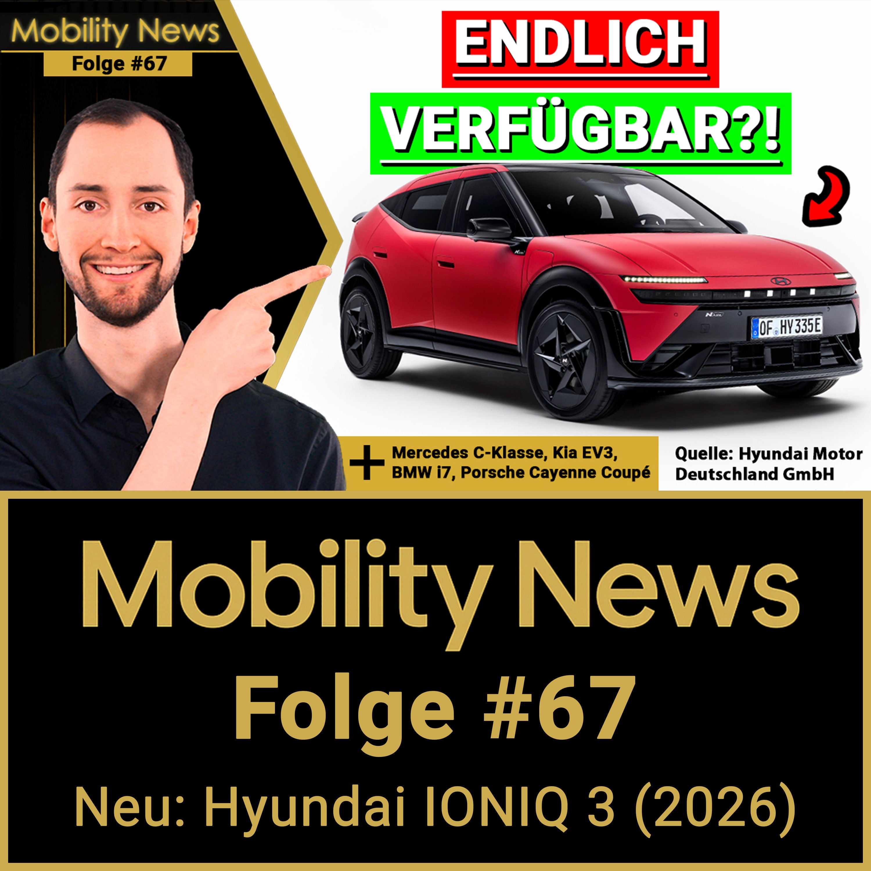 KOMPAKT-STROMER mit Kampfansage?! Hyundai macht mit IONIQ 3 sogar VW nervös! | Mobility News #67