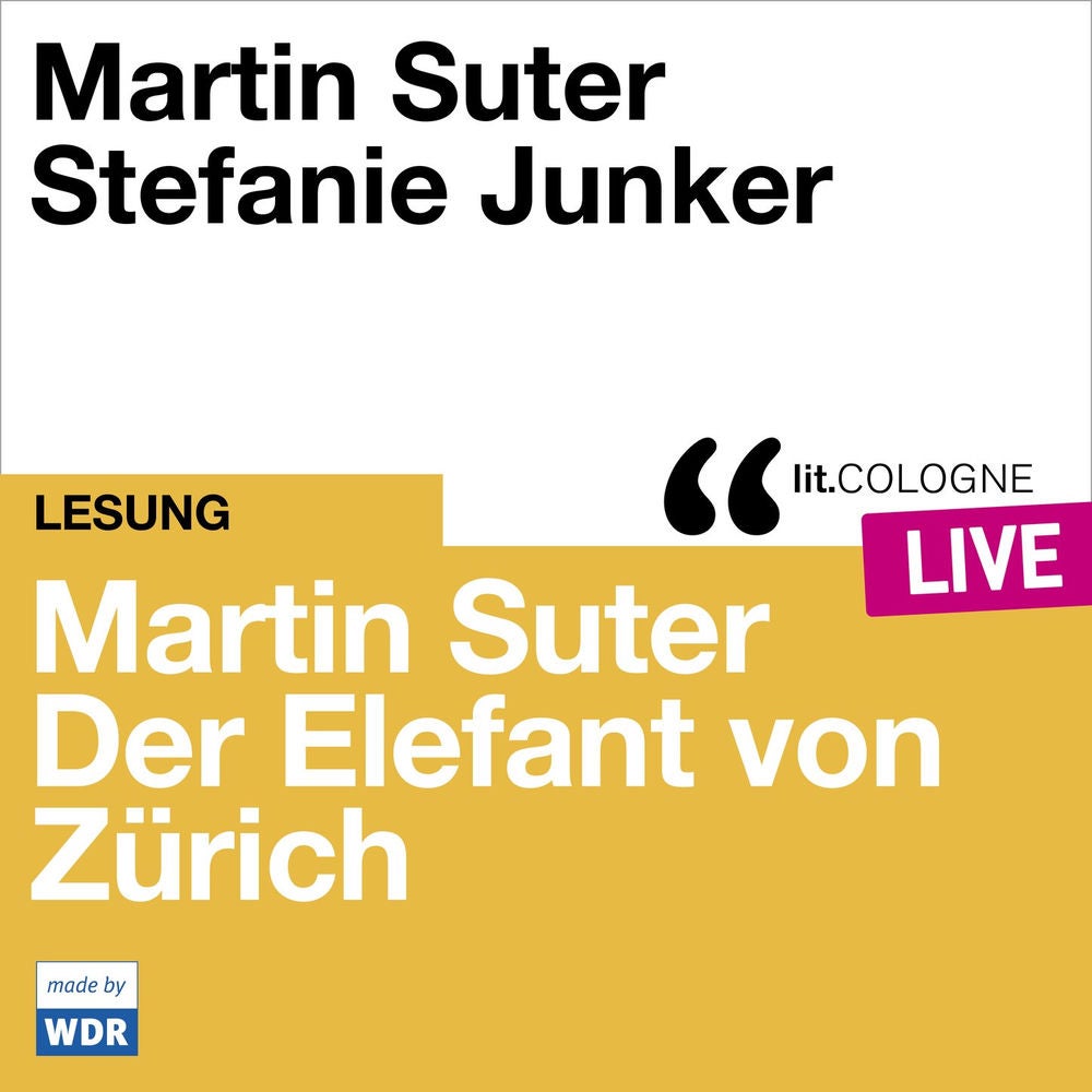 Martin Suter - Der Elefant von Zürich - lit.COLOGNE live