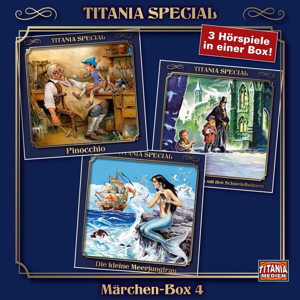 Märchenklassiker Box 4 - Pinocchio, Das kleine Mädchen mit den Schwefelhölzern, Die kleine Meerjungfrau