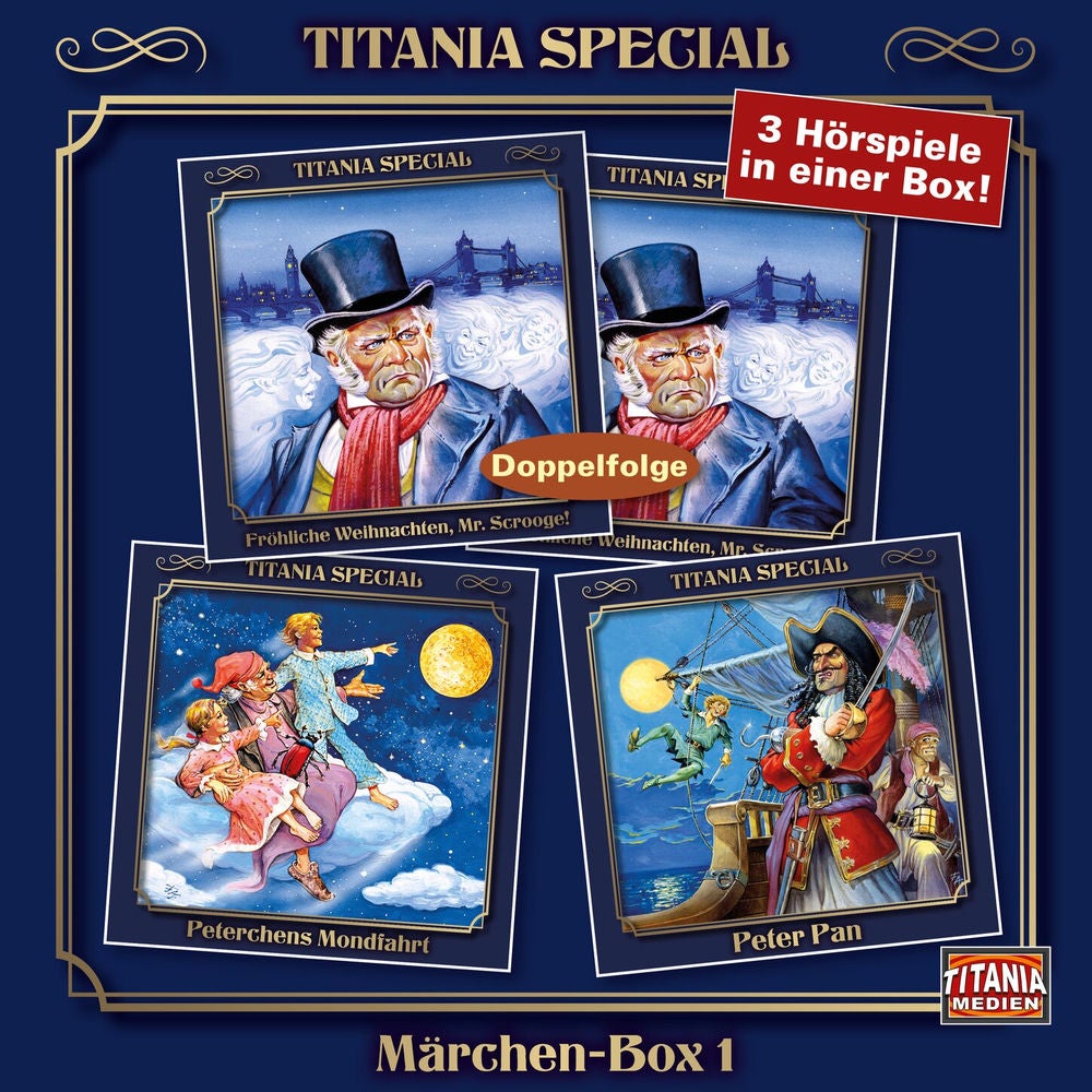 Märchenklassiker Box 1 - Fröhliche Weihnachten, Mr. Scrooge!, Peterchensmondfahrt, Peter Pan