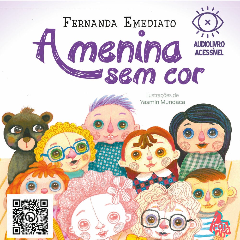 A menina sem cor - Com descrição de imagens