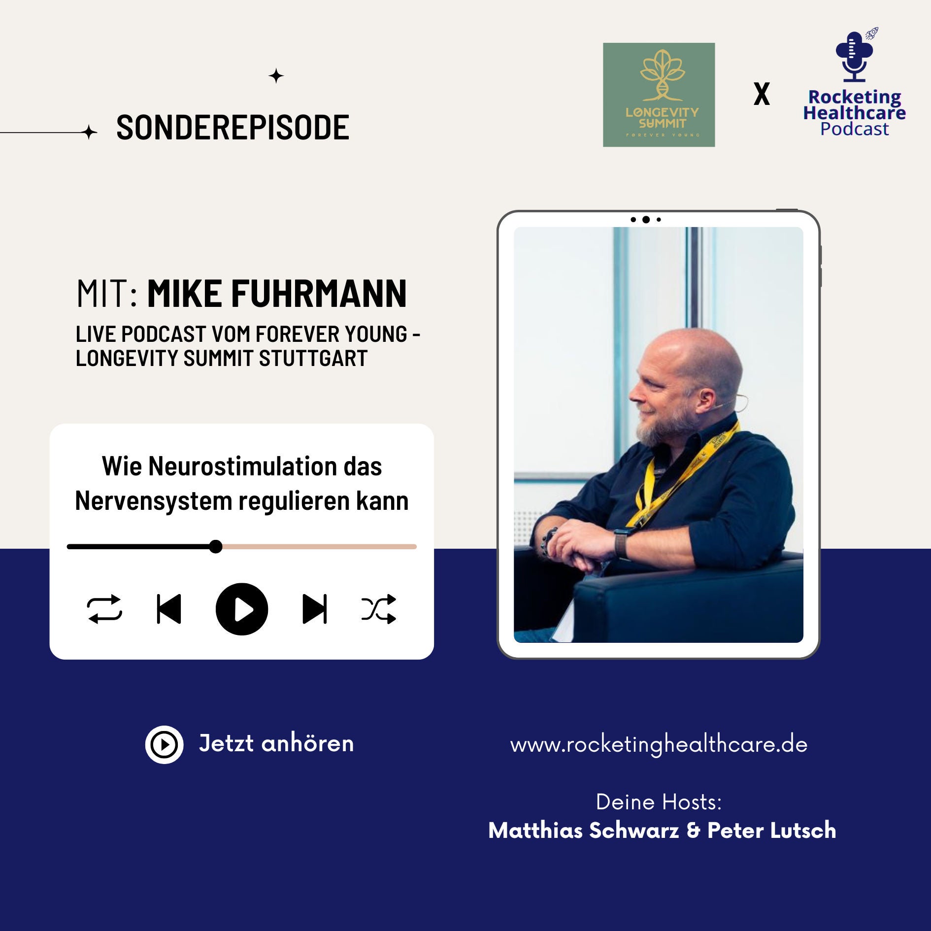 Live-Podcast Longevity Summit Stuttgart: Wie Neurostimulation das Nervensystem regulieren kann