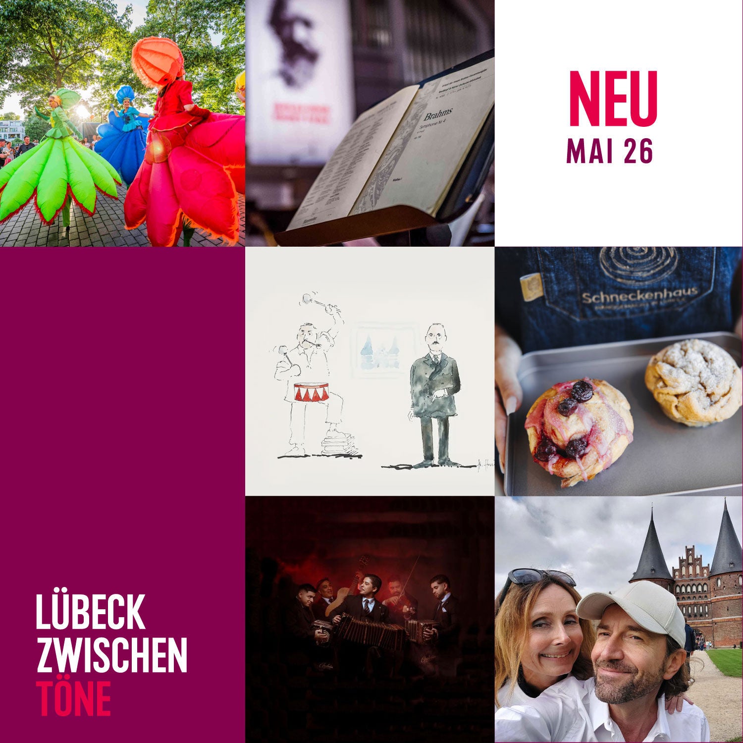 Tango, Brahms, Mullewapp, HanseKulturFestival und ein Schneckenhaus im Mai in Lübeck