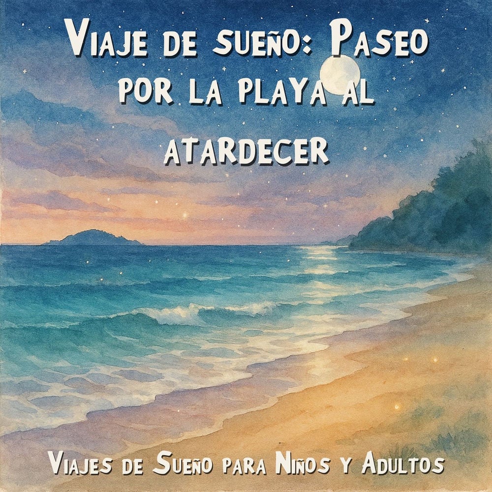 Viaje de sueño: Paseo por la playa al atardecer