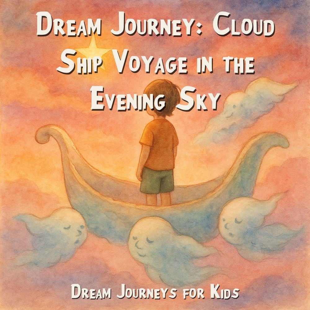 Dream Journey: Cloud Ship Voyage in the Evening Sky