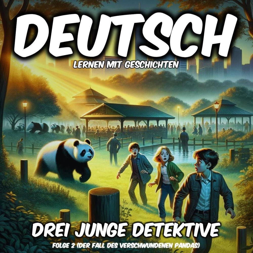 Deutsch lernen mit Geschichten: Drei junge Detektive, Folge 2 (Der Fall des verschwundenen Pandas)