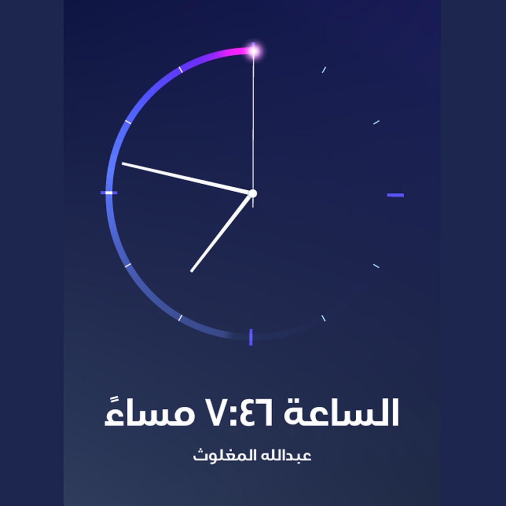 الساعة السابعة وستة وأربعون مساءً