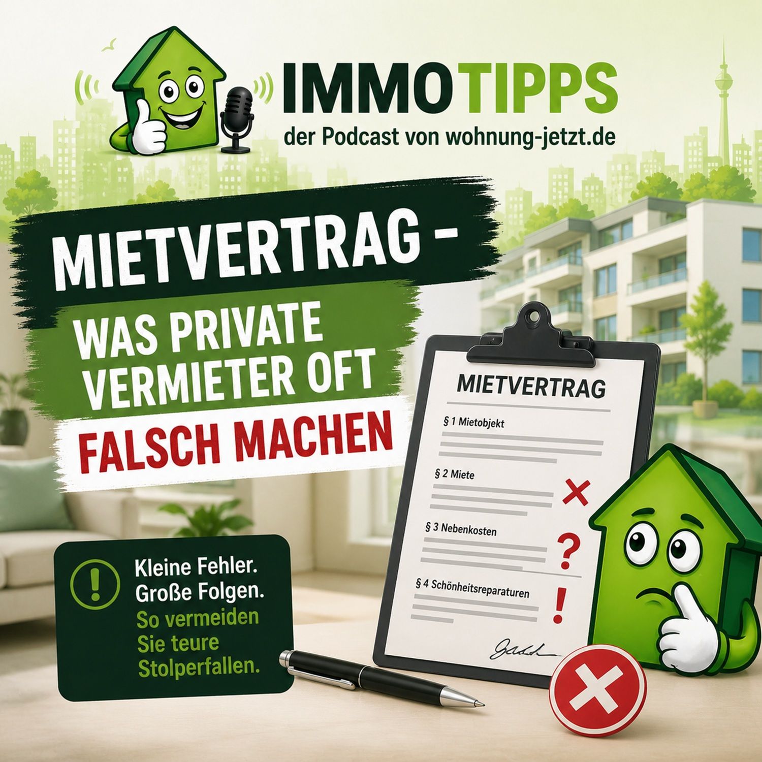 Mietvertrag - was private Vermieter oft falsch machen