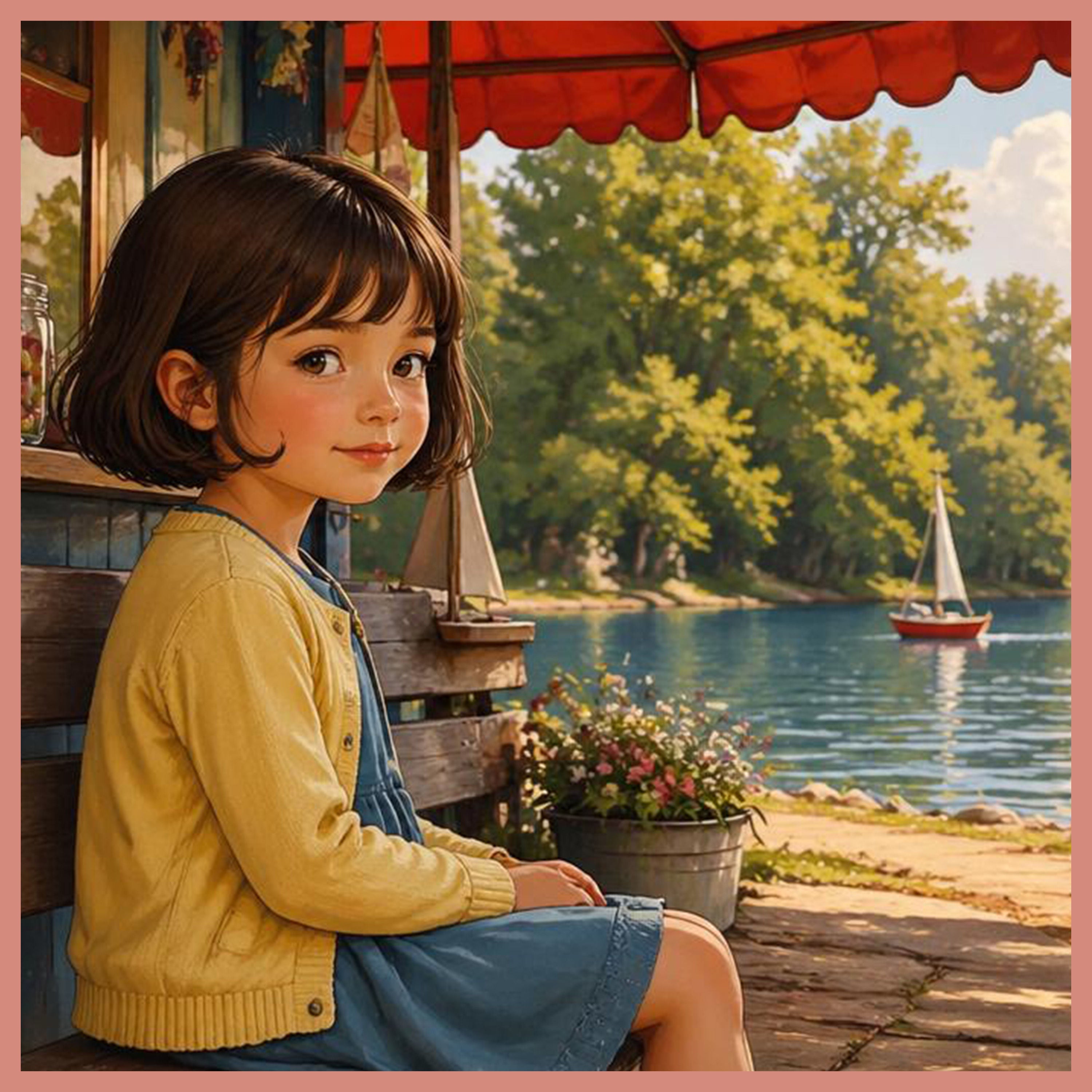 Der kleine Kiosk am See – Fantasiereise für Kinder zum Malen