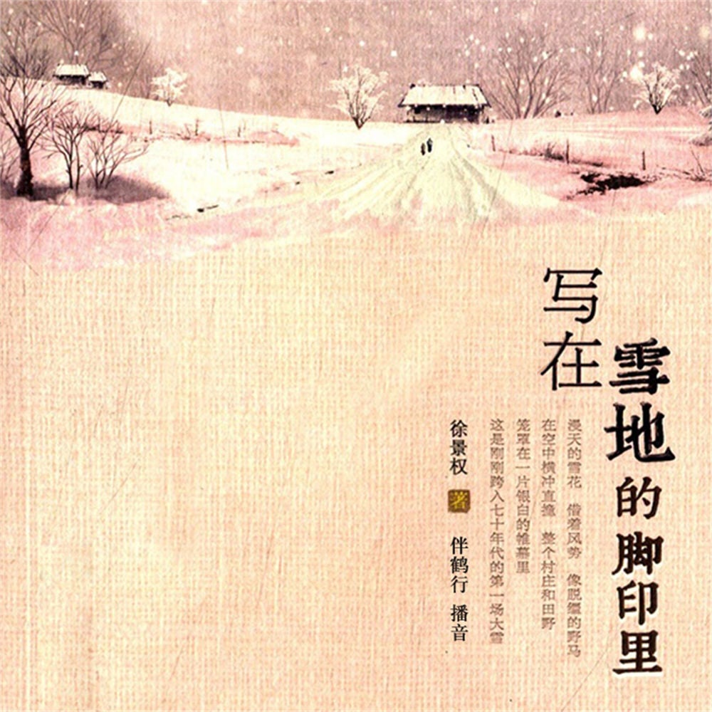 写在雪地里的脚印