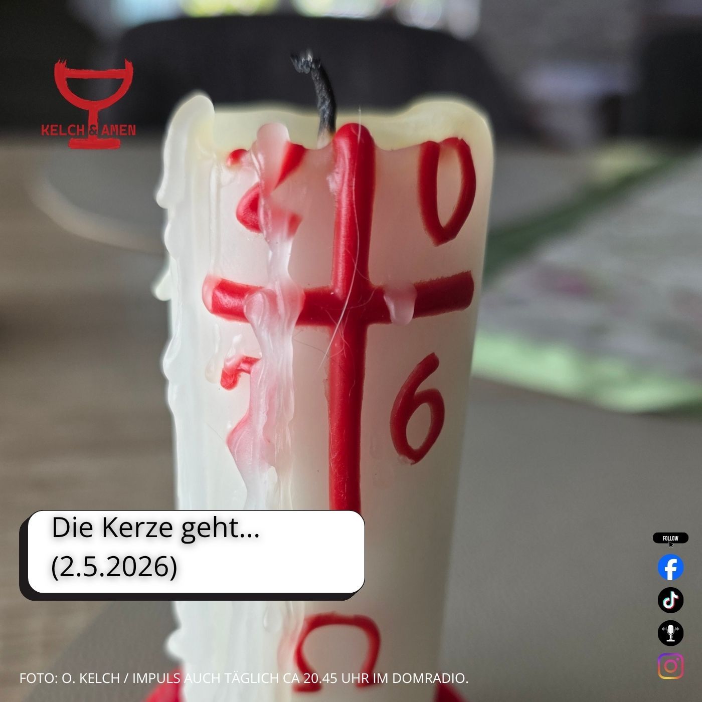 Die Kerze ist bald weg // 2.5.2026