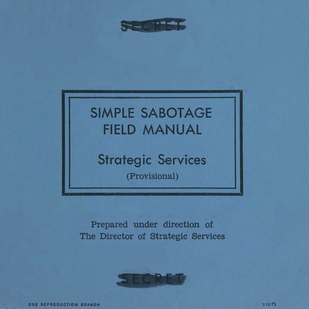 Simple Sabotage Field Manual