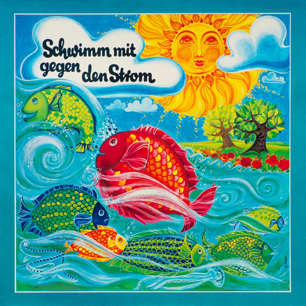 Schwimm mit gegen den Strom