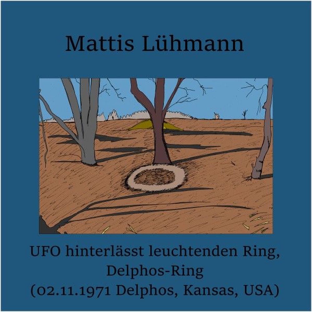 Ufo hinterlässt leuchtenden Ring, Delphos-Ring (02.11.1971 Delphos, Kansas, USA)