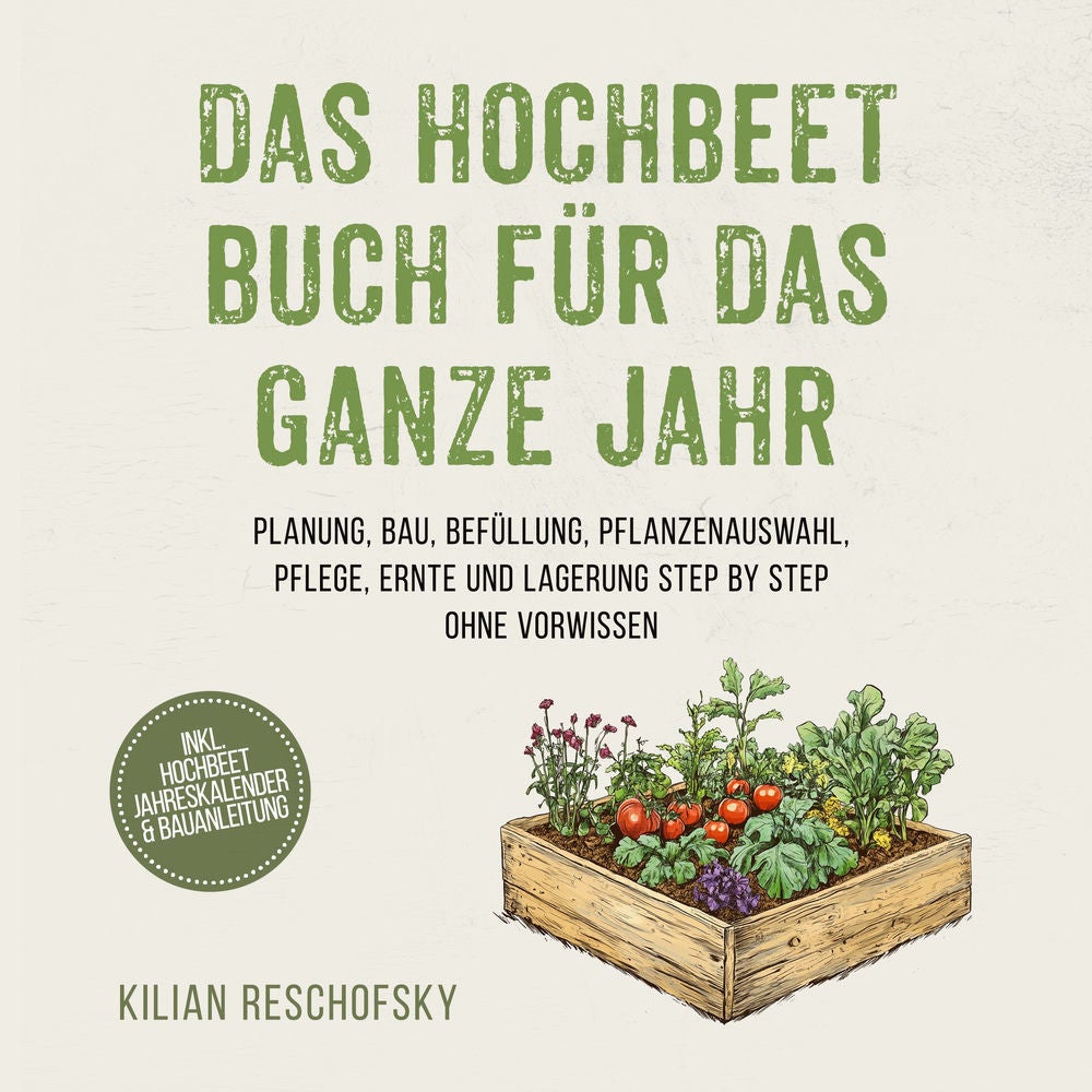 Das Hochbeet Buch für das ganze Jahr: Planung, Bau, Befüllung, Pflanzenauswahl, Pflege, Ernte und Lagerung Step by Step ohne Vorwi