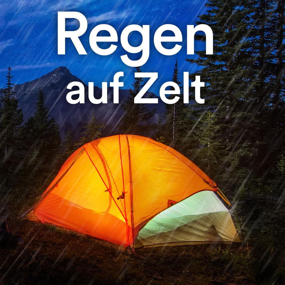 Regen auf Zelt