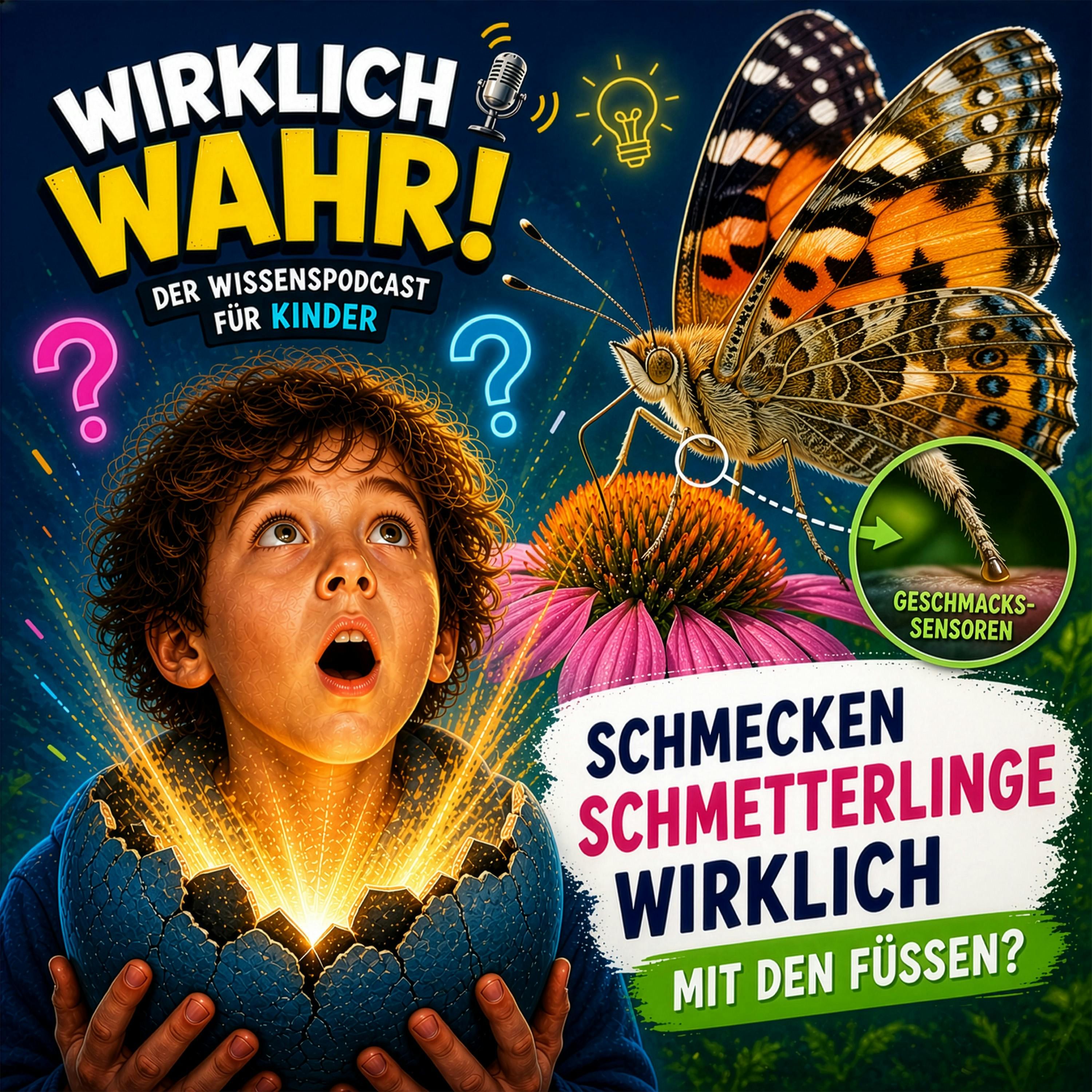 Wow! Schmecken Schmetterlinge mit den Füßen?