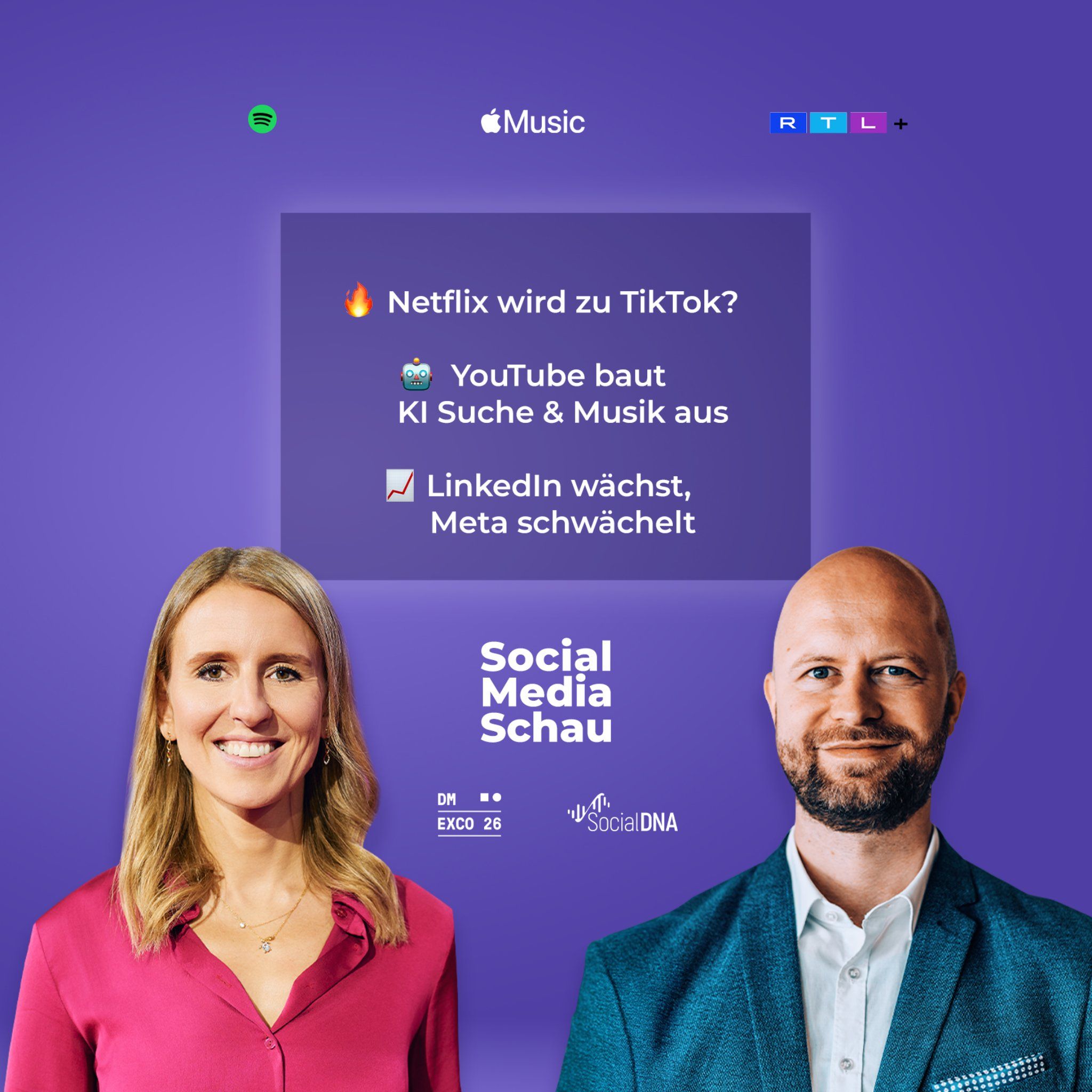 Netflix startet TikTok Feed | YouTube baut KI Suche & Musik | LinkedIn wächst, Meta schwächelt #SMS03