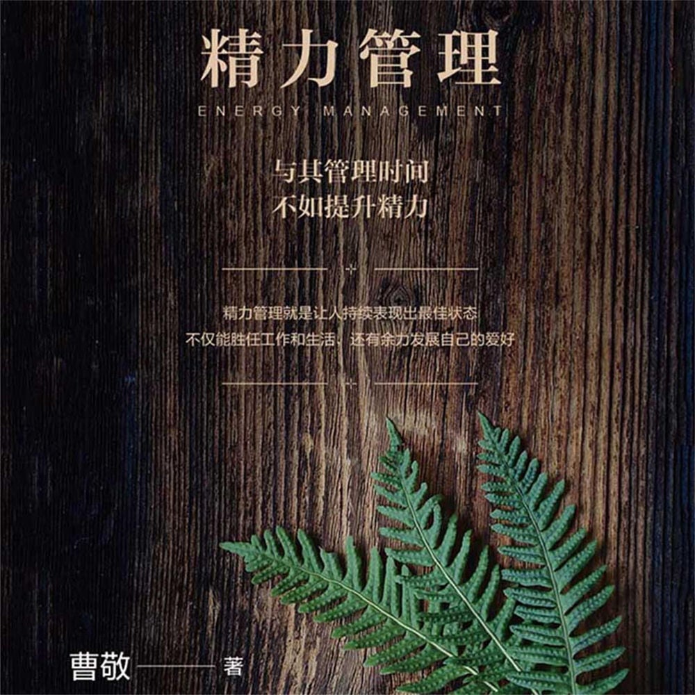 精力管理：与其管理时间，不如提升精力