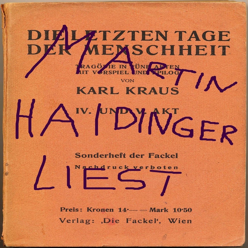 Die letzten Tage der Menschheit (Live)
