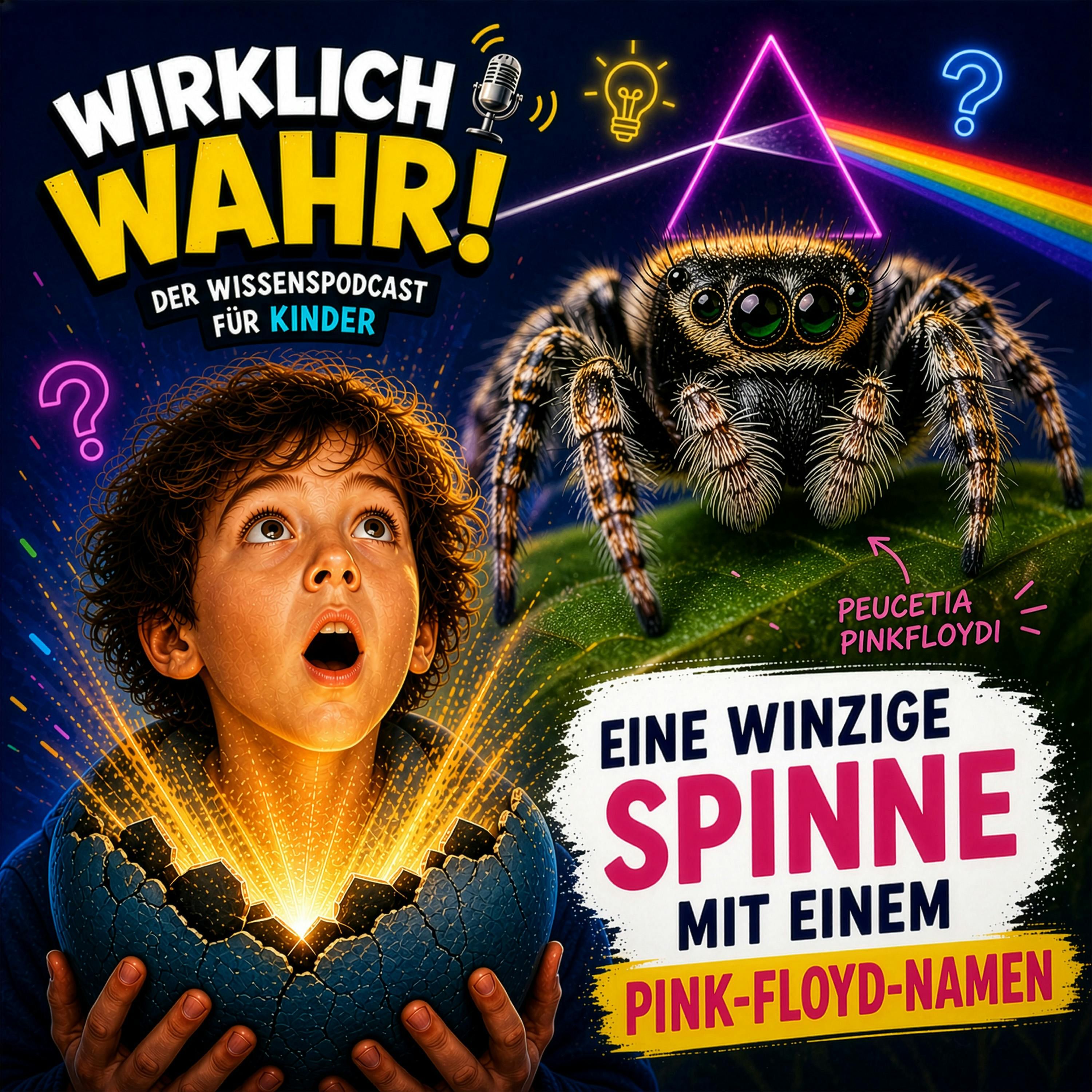Was ist da los? Eine Spinne mit Pink-Floyd-Namen