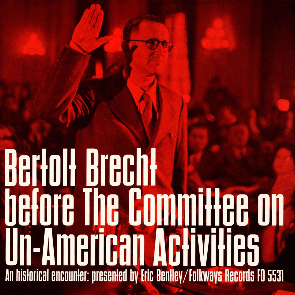 Bertolt Brecht before the Committee on Un-American Activities