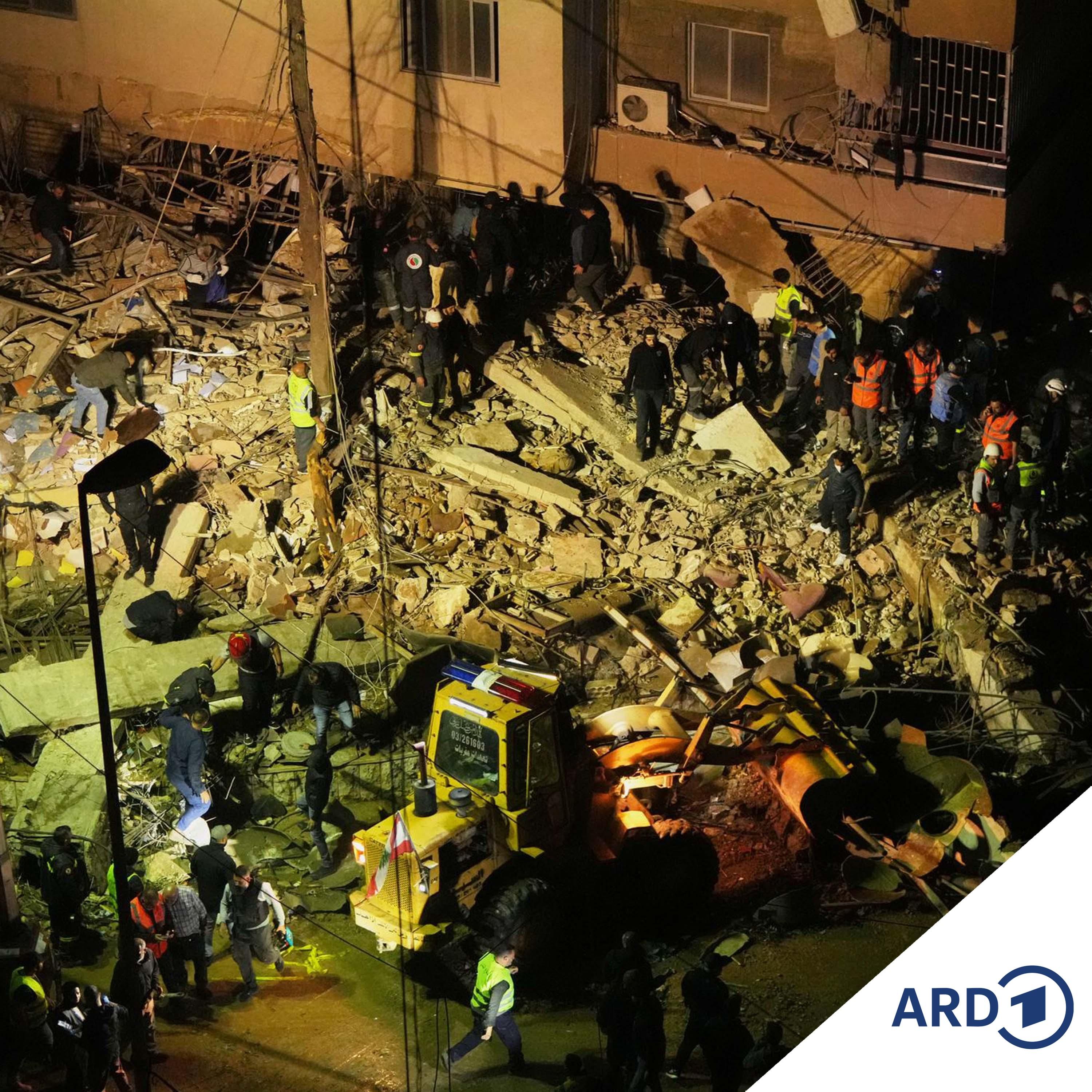 Israel greift trotz bestehender Waffenruhe wieder Beirut an.