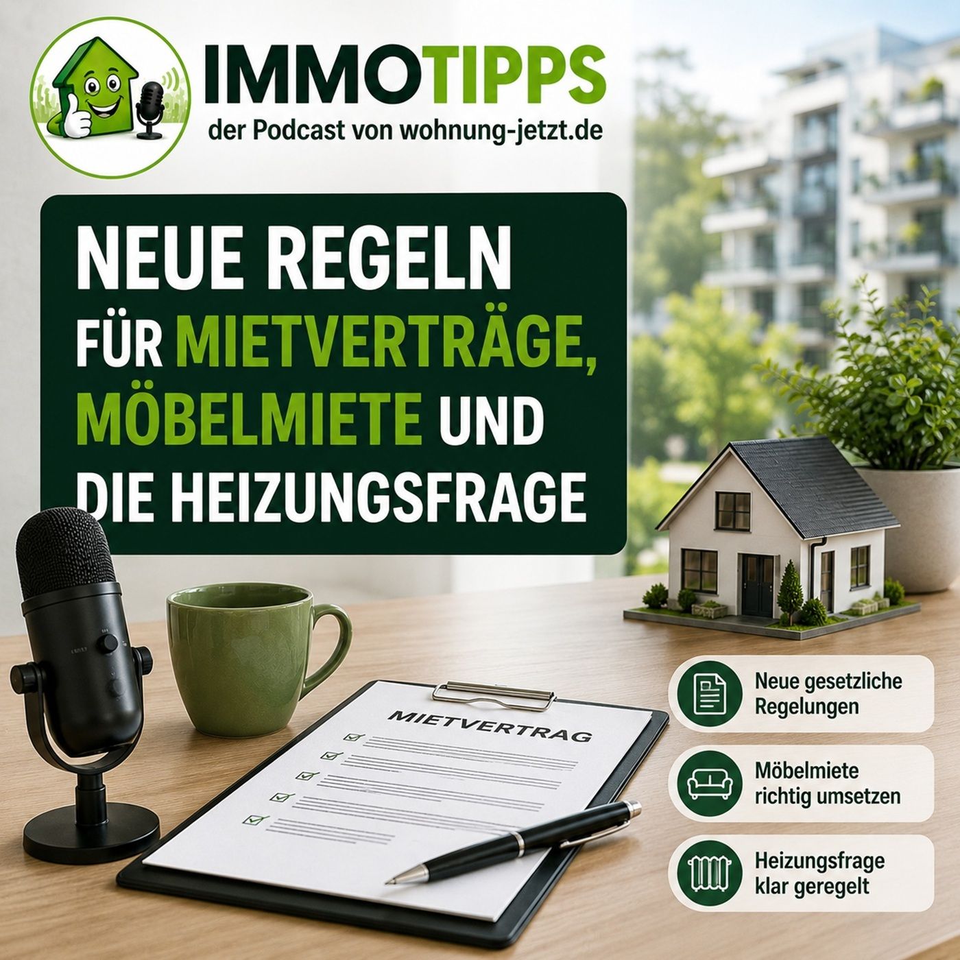 neue Regeln für Mietverträge, Möbelmiete und die Heizungsfrage