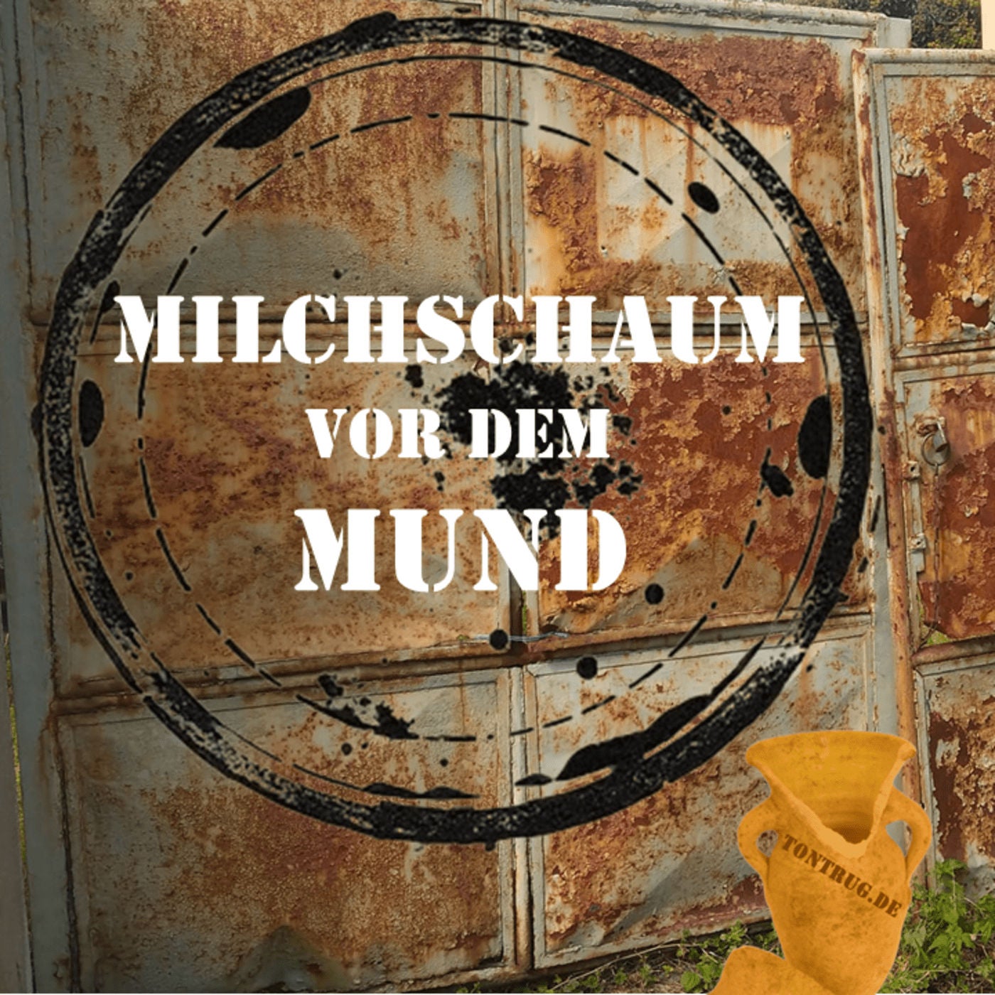 Milchschaum vor dem Mund