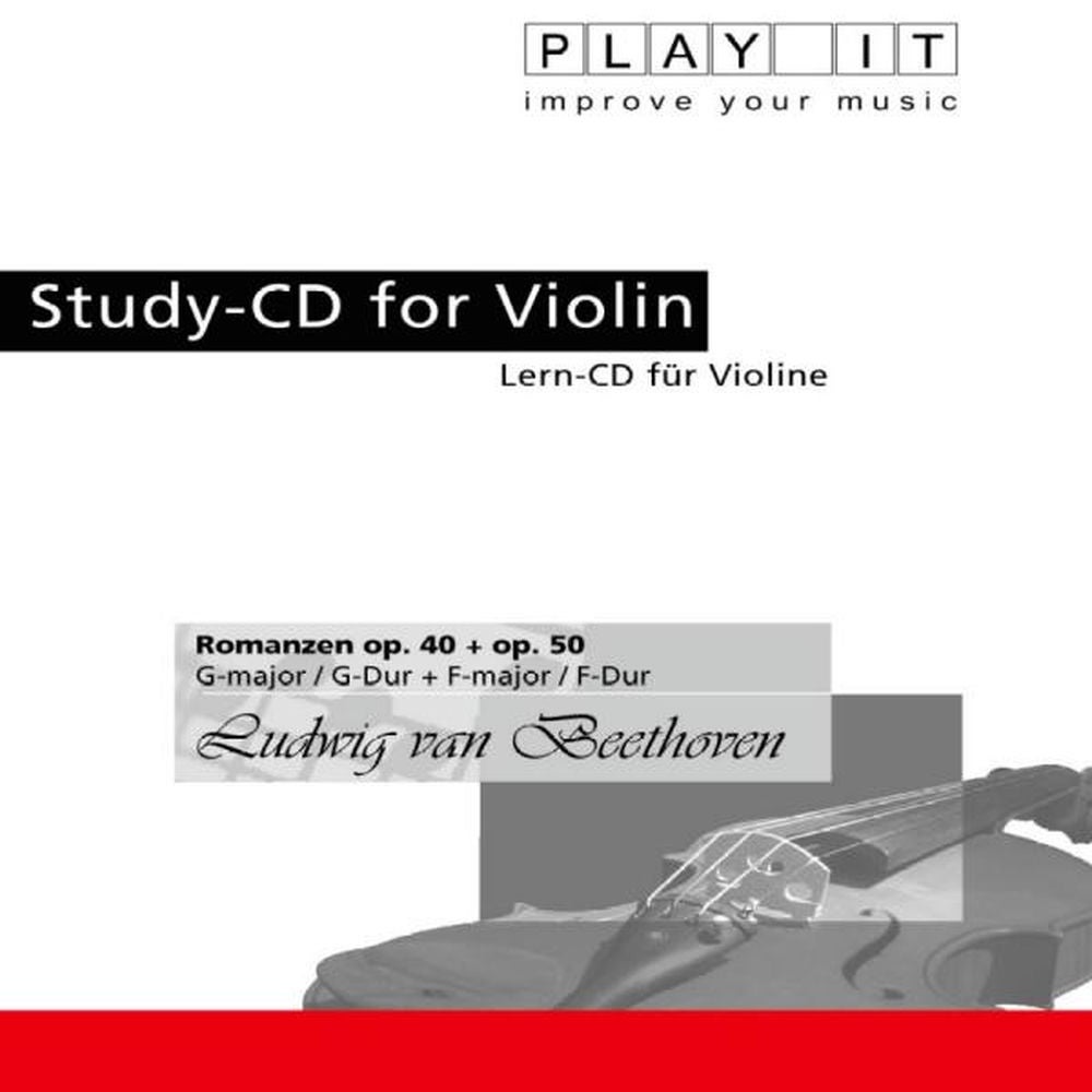 PLAY IT - Study-CD for Violin: Ludwig van Beethoven, Romanzen op. 40 + op, 50, G major / G-Dur + F major / F-Dur