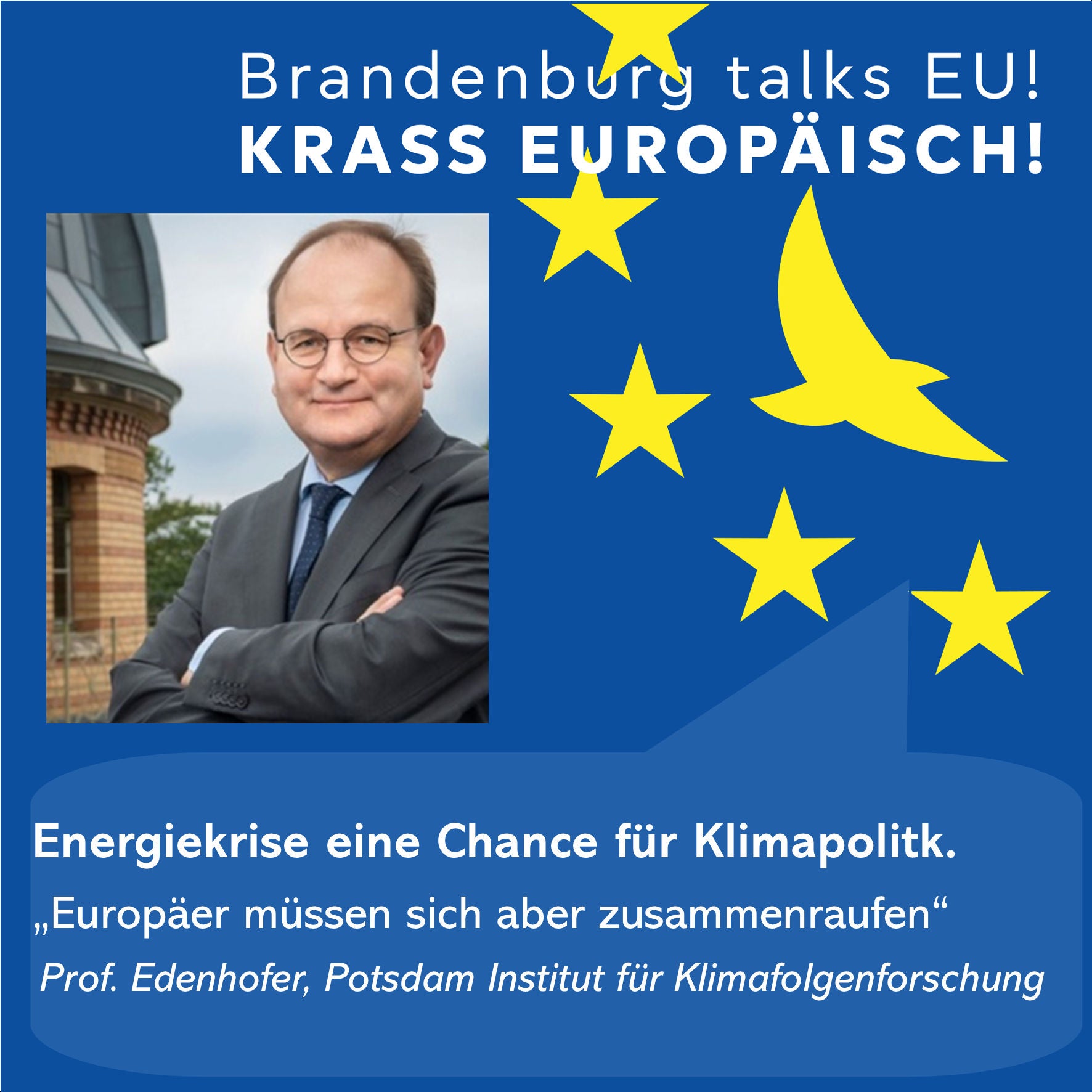 PIK-Direktor Ottmar Edenhofer: Energiekrise eine Chance für Klimapolitik