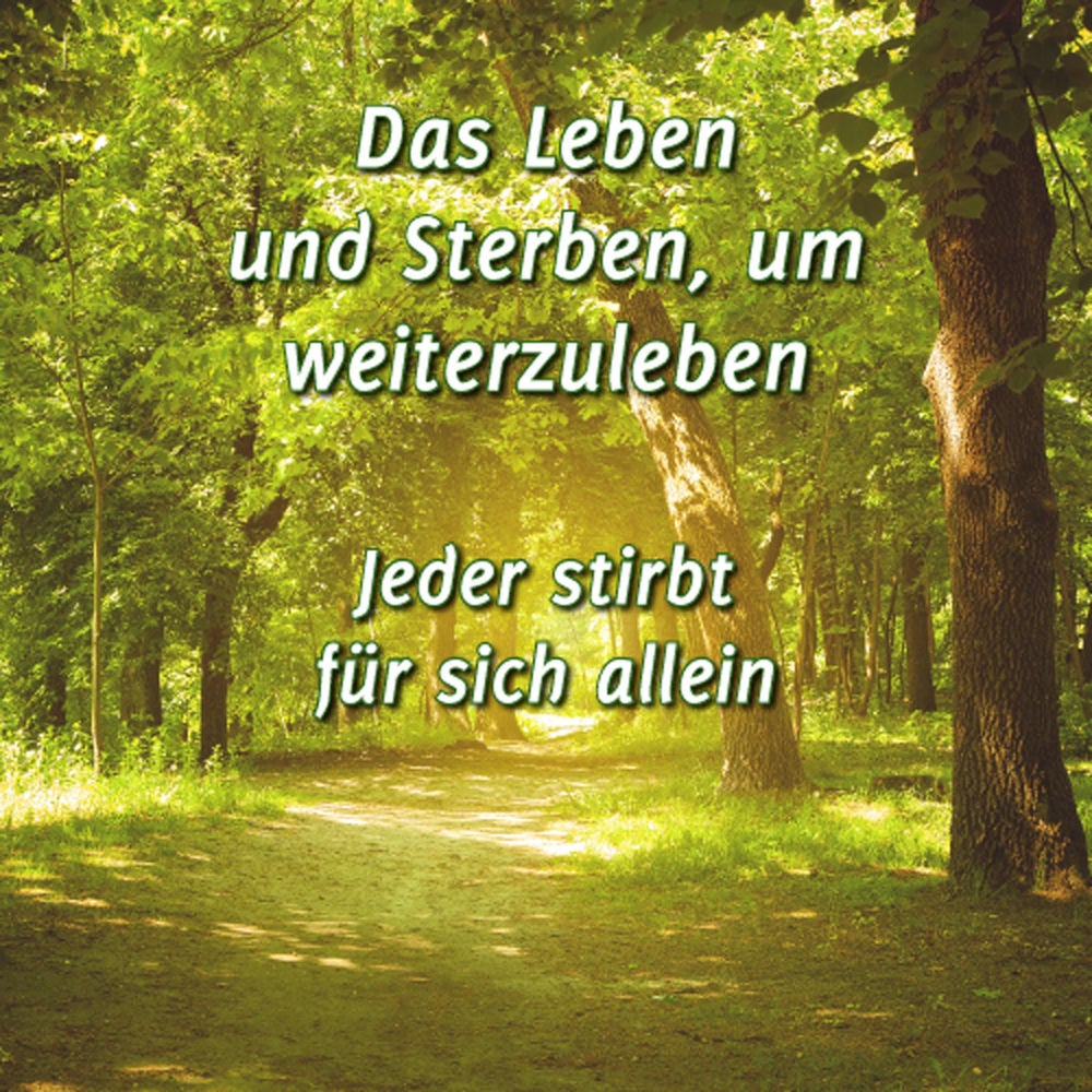 Das Leben und Sterben, um weiterzuleben