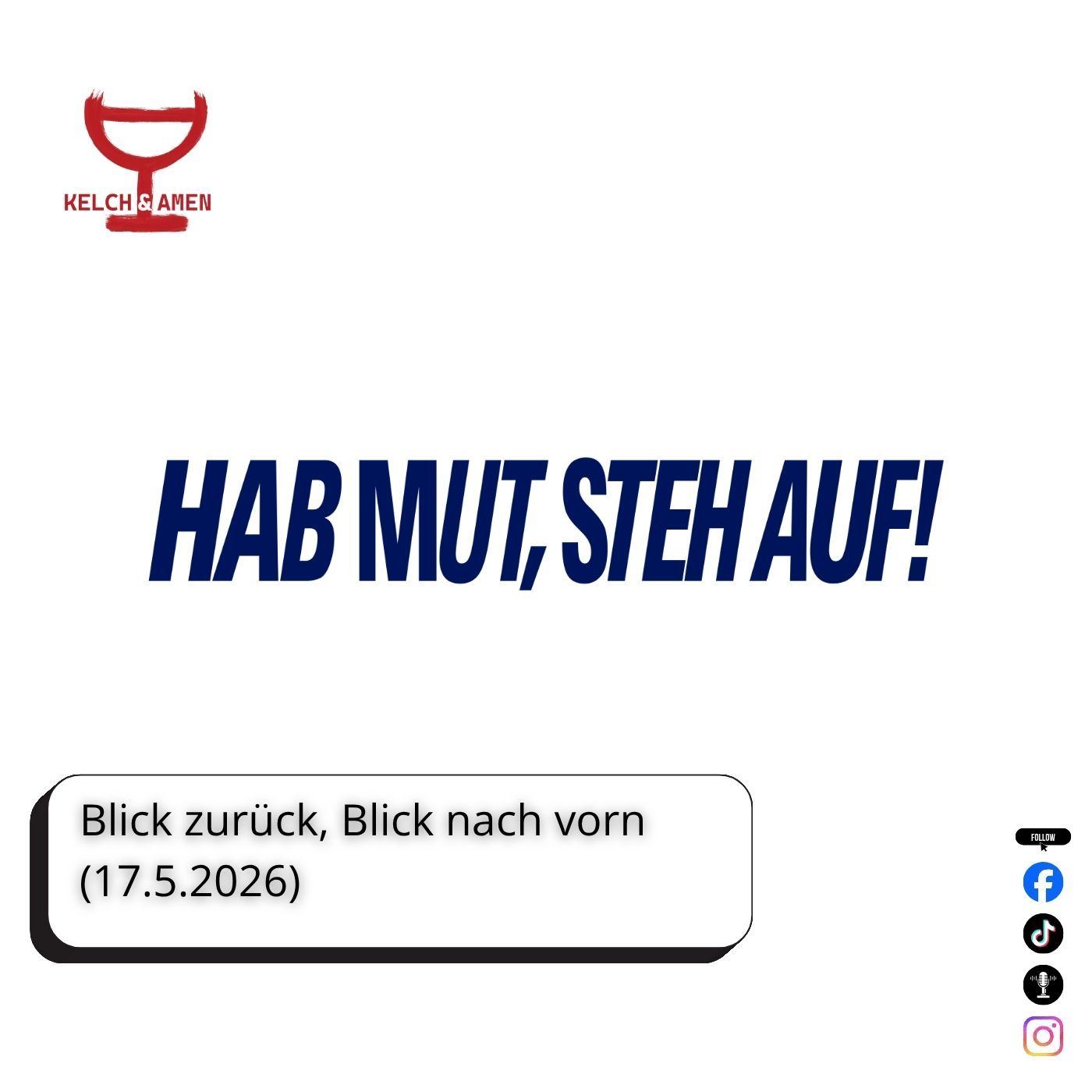 Blick zurück, Blick nach vorn // 17.5.2026