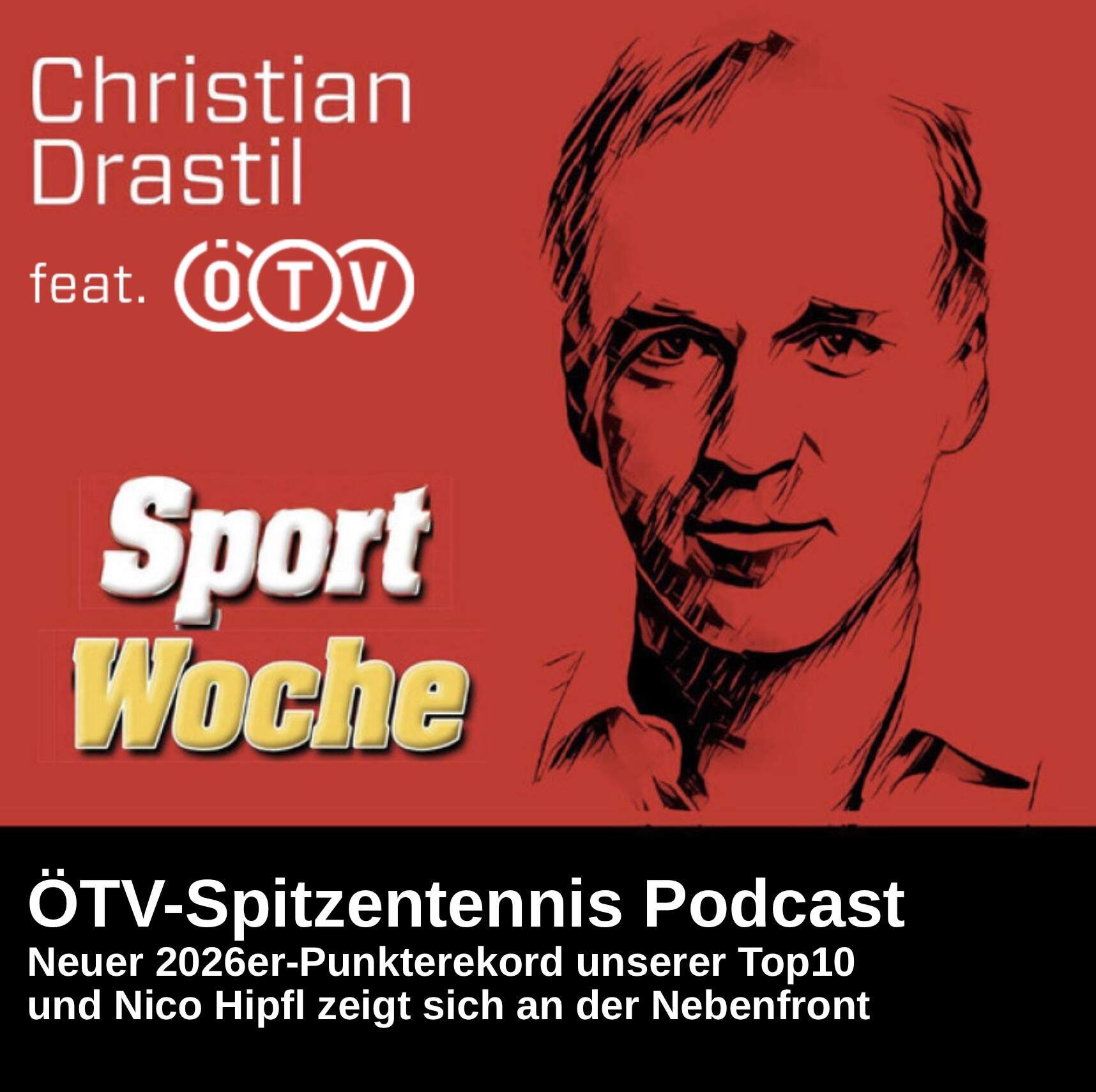 SportWoche ÖTV-Spitzentennis Podcast: Neuer 2026er-Punkterekord unserer Top10 und Nico Hipfl zeigt sich an der Nebenfront