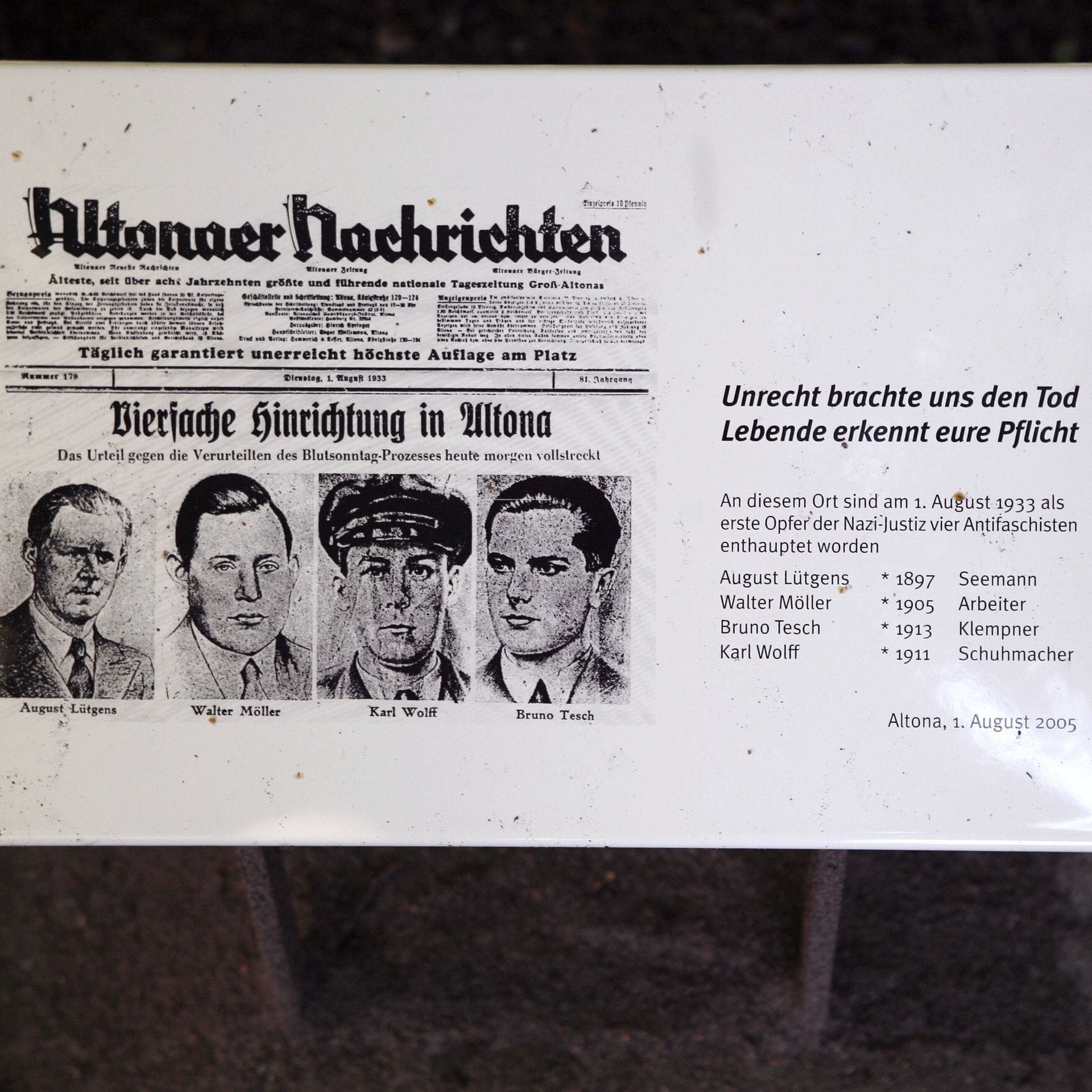 16.05.1946: Bruno Tesch wird hingerichtet