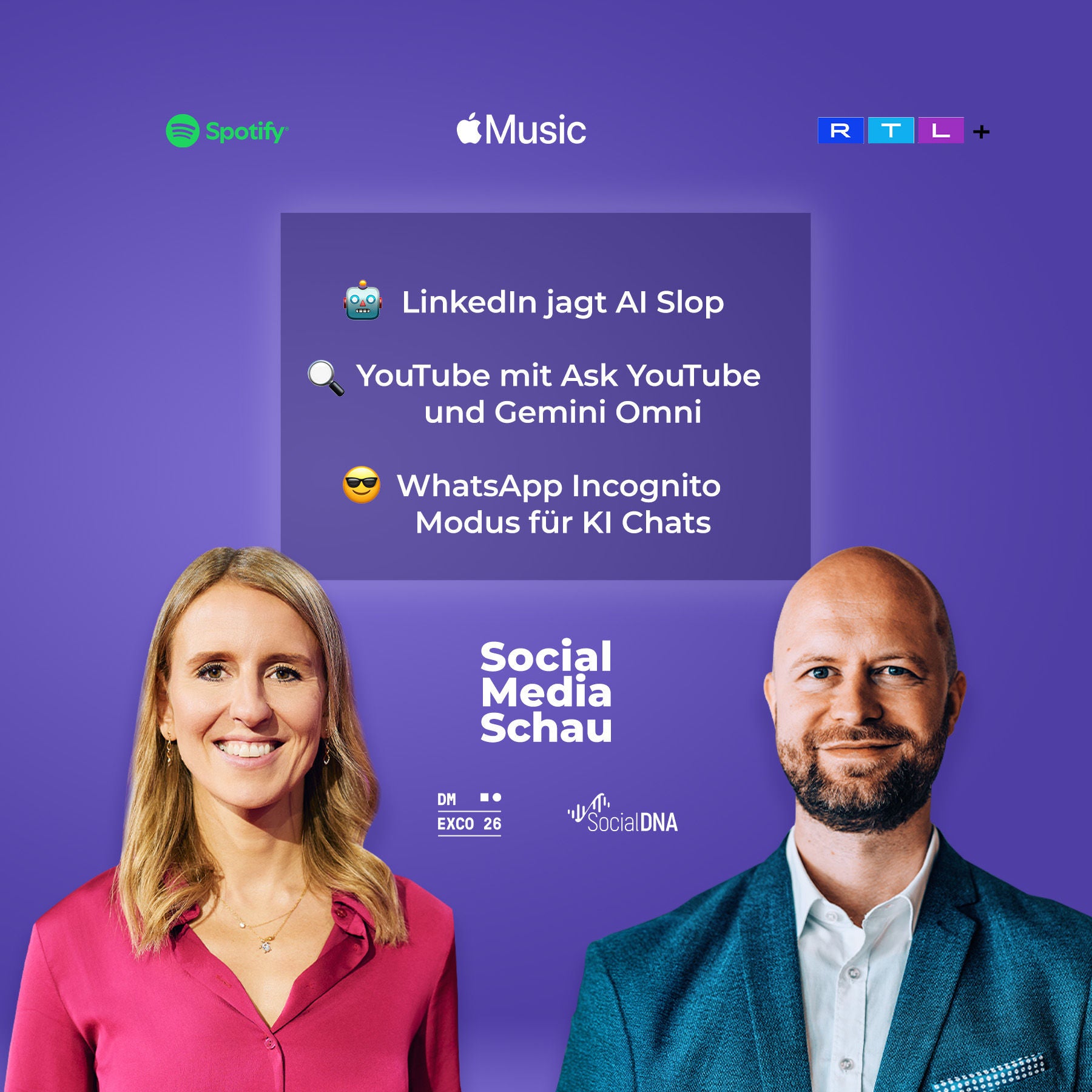 LinkedIn jagt AI Slop | YouTube mit Ask YouTube und Gemini Omni | WhatsApp Incognito Modus für KI Chats #SMS06