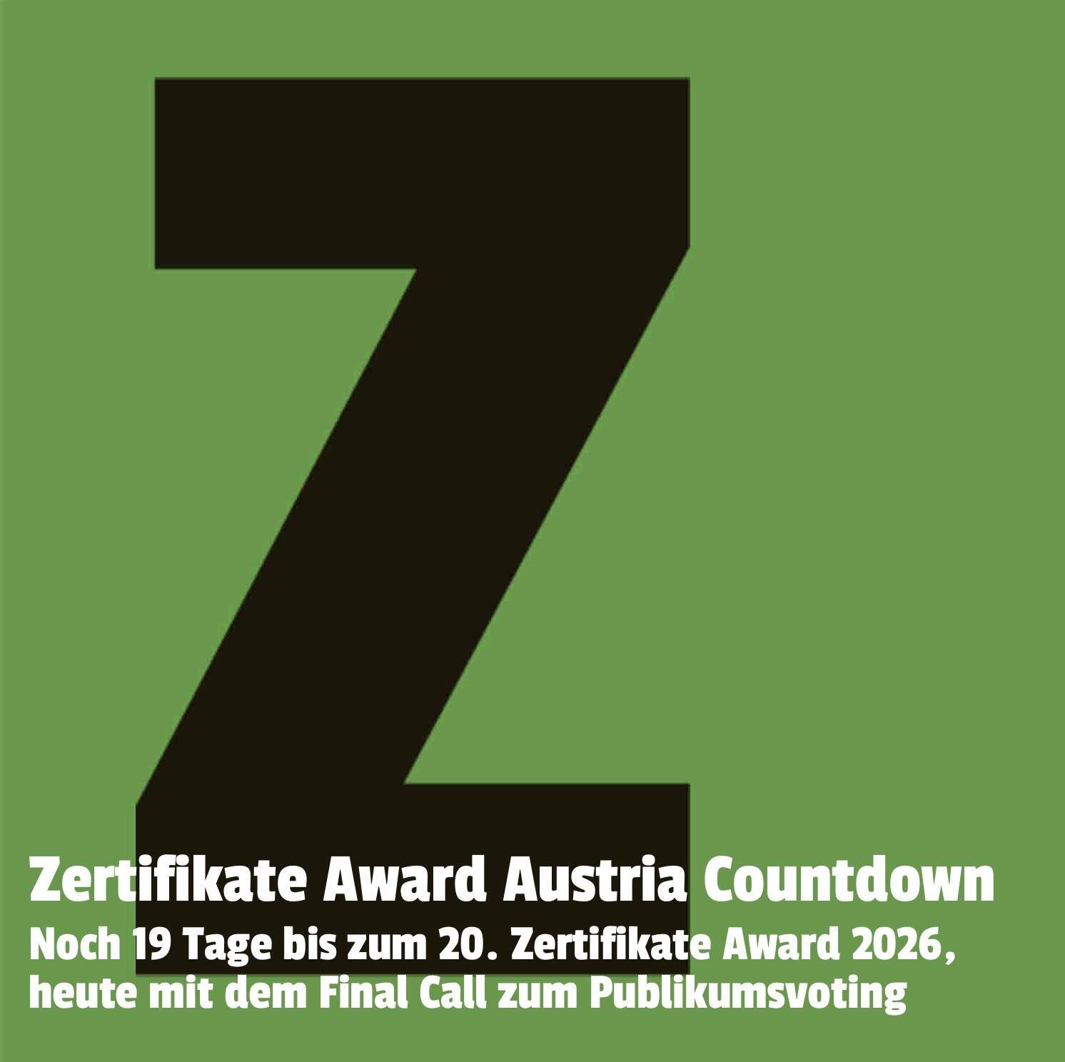 Zertifikate Party Österreich: Pfingstsonntag endet das Publikumsvoting, alle Sieger hier (noch 19 Tage bis zum 20. Zertifikate Award Austria)