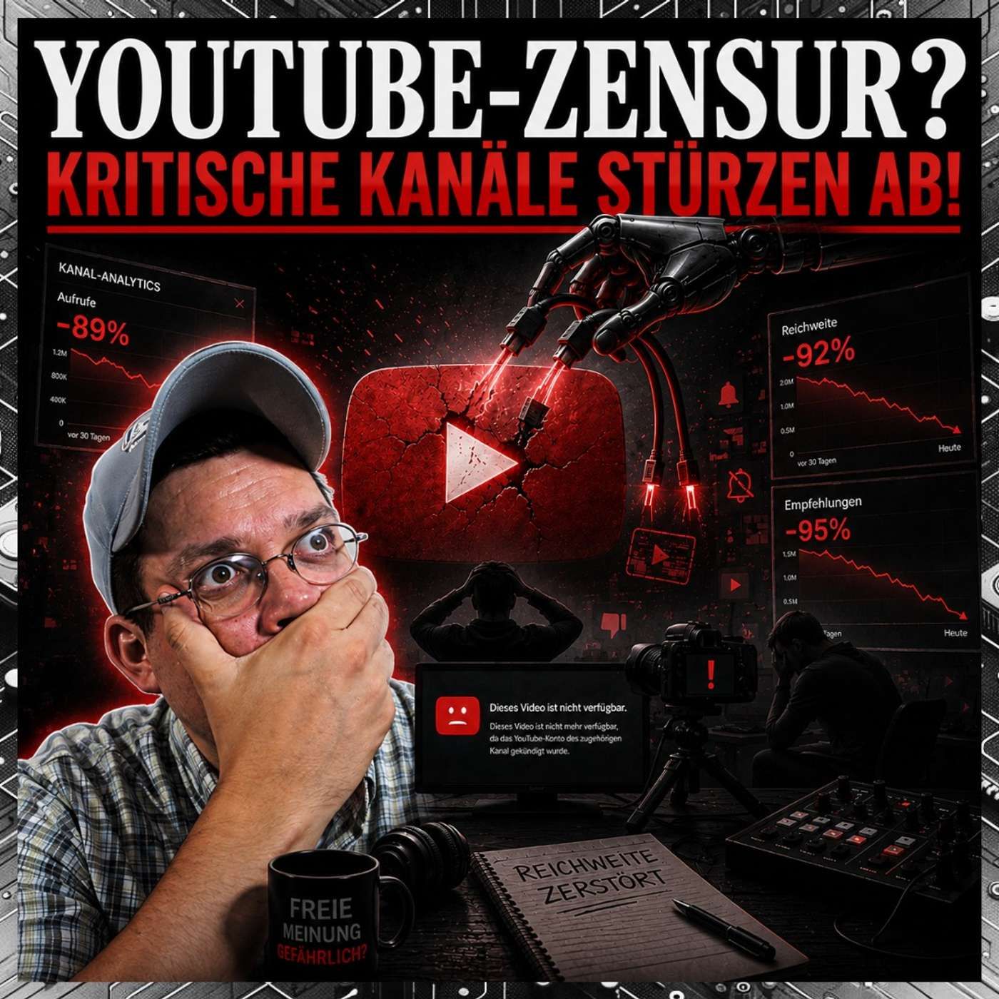 Youtube-Zensur? Kritische Kanäle stürzen ab!
