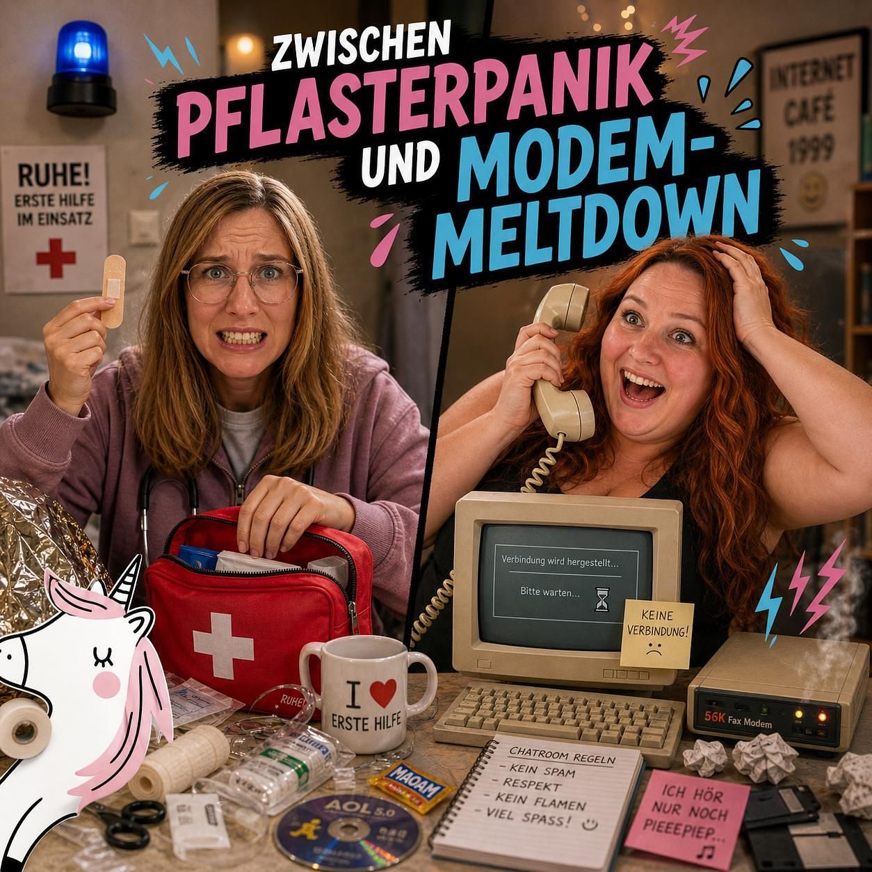 Zwischen Pflasterpanik und Modem-Meltdown