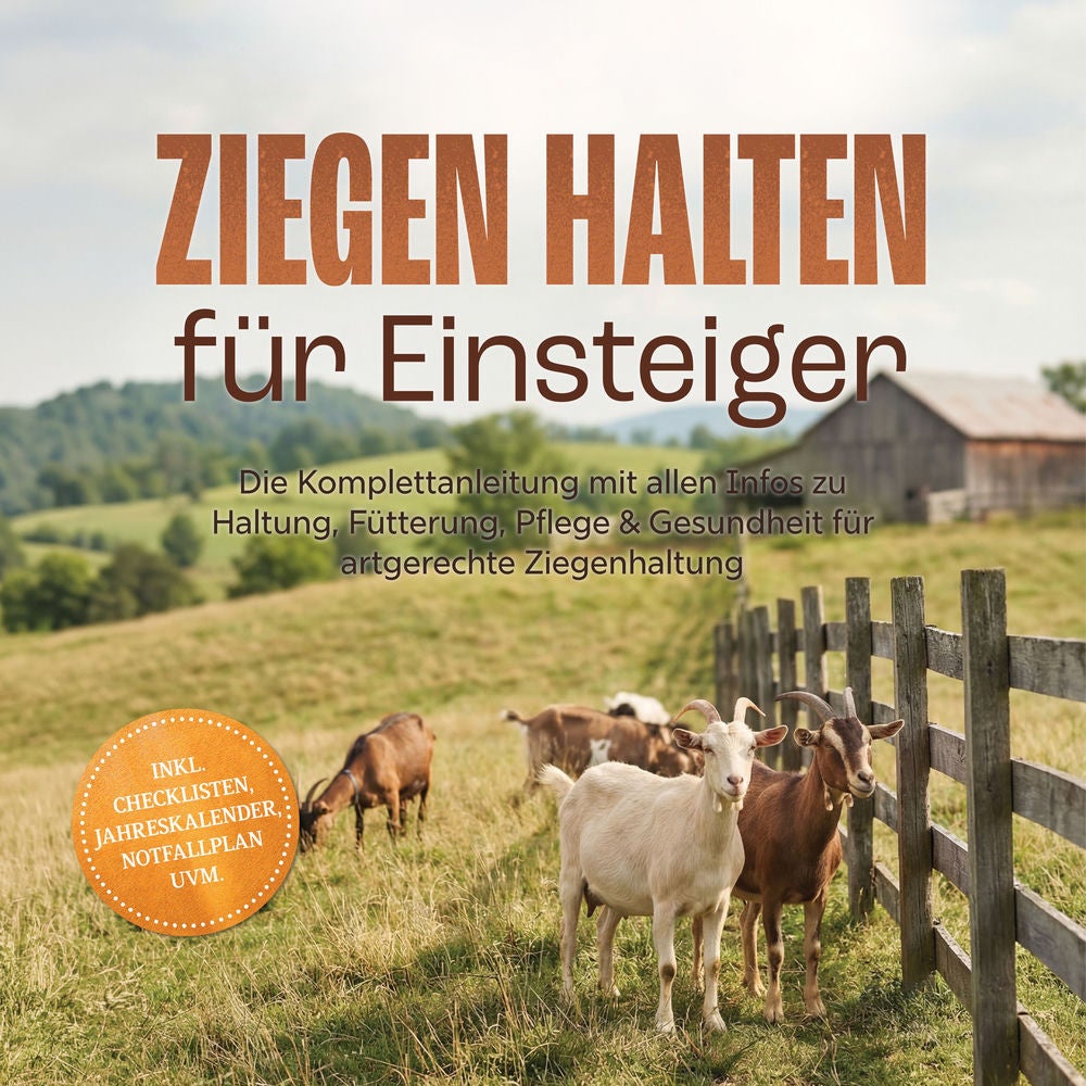 Ziegen halten für Einsteiger: Die Komplettanleitung mit allen Infos zu Haltung, Fütterung, Pflege & Gesundheit für artgerechte Zie