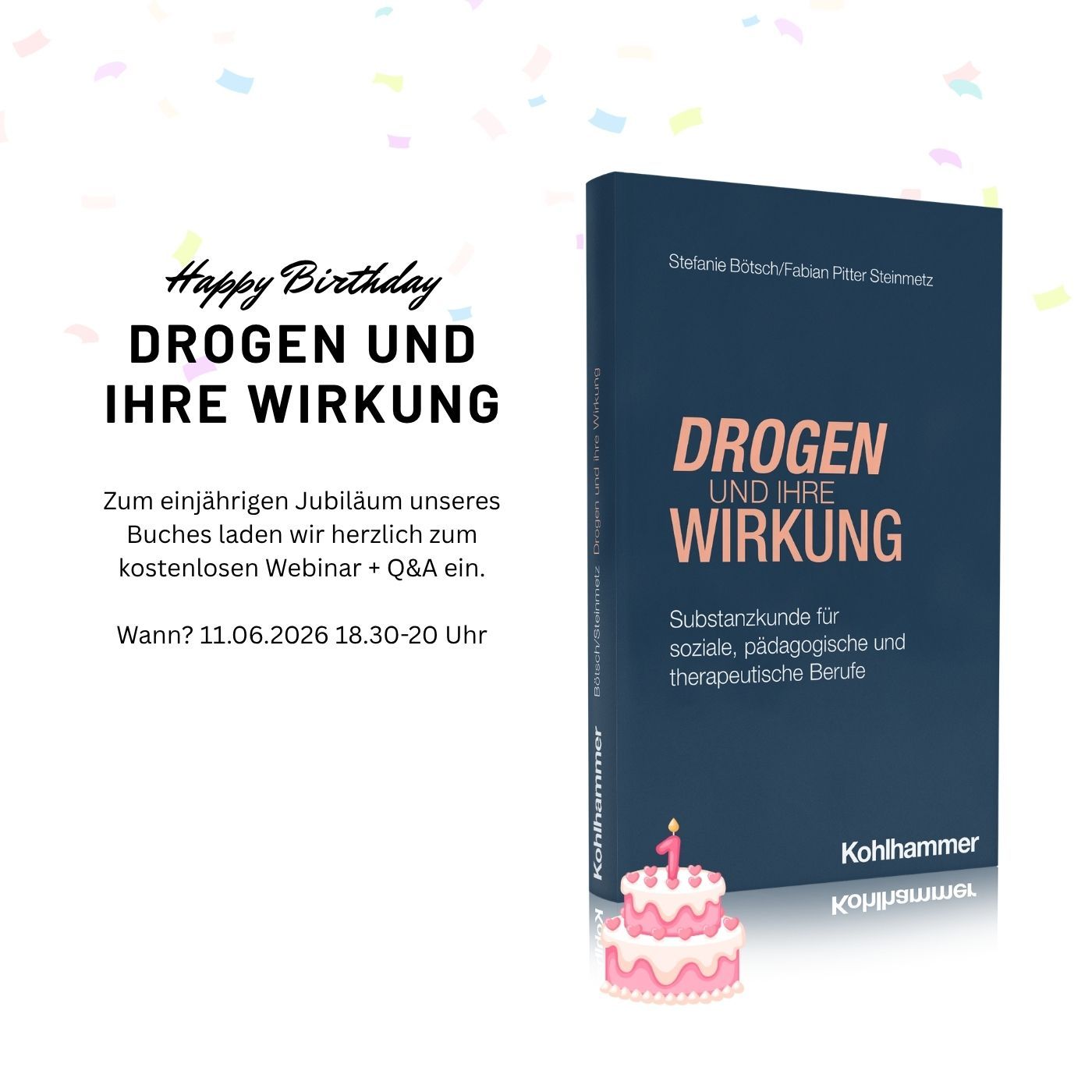 Einladung kostenloses Webinar: 1 Jahr Drogen und ihre Wirkung