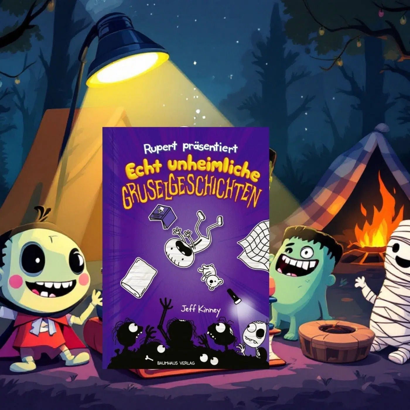 [Buchrezension] Wenn die Taschenlampe flackert: Ruperts Gruselgeschichten von Jeff Kinney